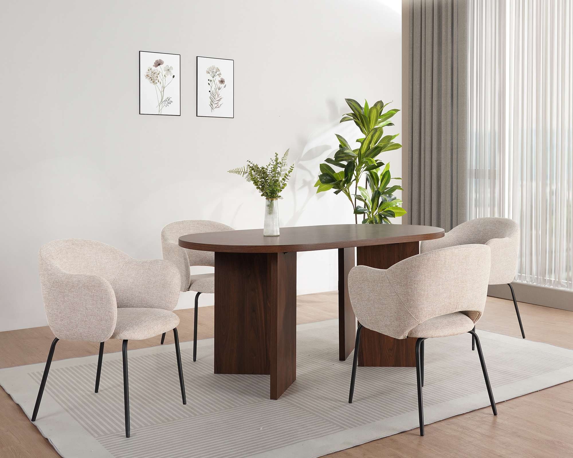 OTTO home "Callii" Oval, feste Tischplatte in edler Holzoptik, verschiedene Größen