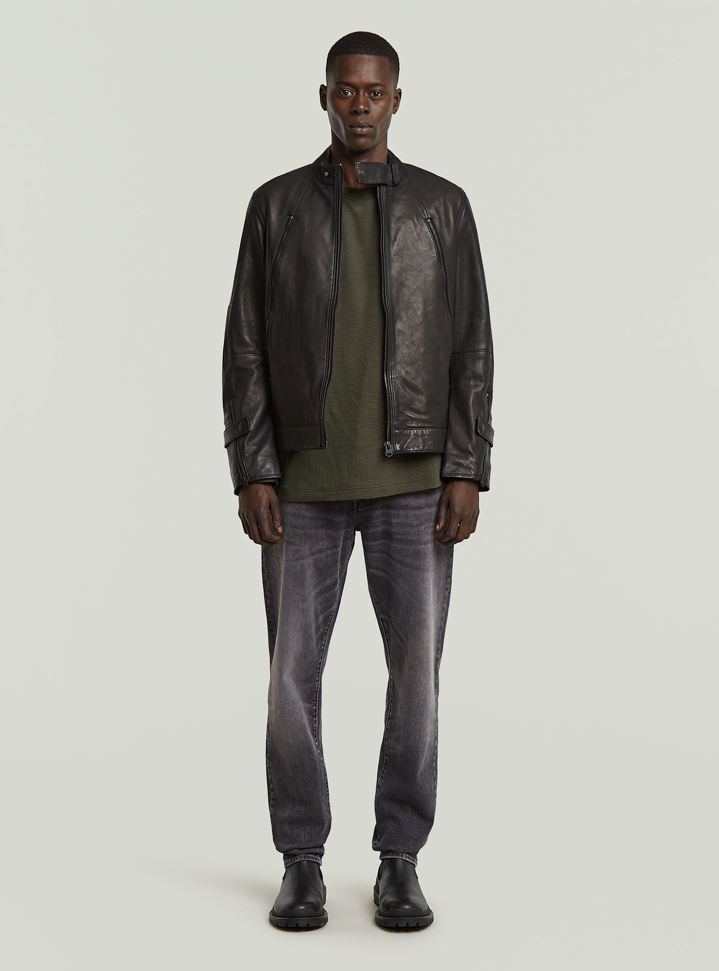 G-STAR Lederjacke »Biker Leather Jacke«