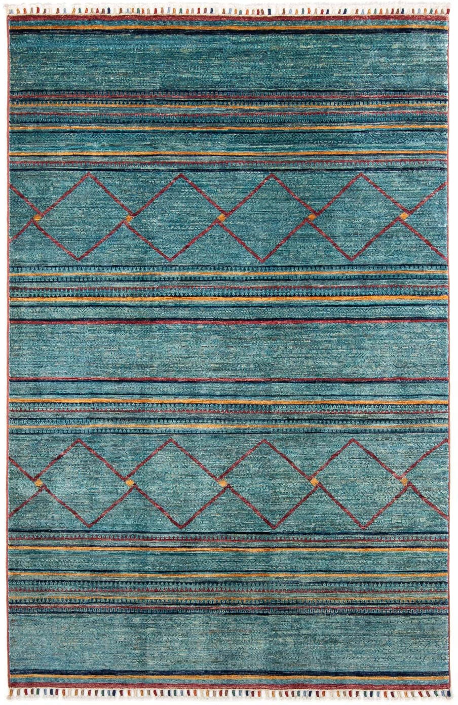 morgenland Orientteppich »Ziegler - 195 x 120 cm - mehrfarbig«, rechteckig, Wohnzimmer, Handgeknüpft, Einzelstück mit Zertifikat