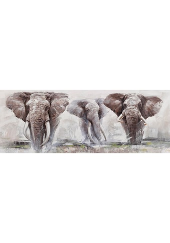 Home affaire Ölbild »Elephant« Elefanten-Tiere