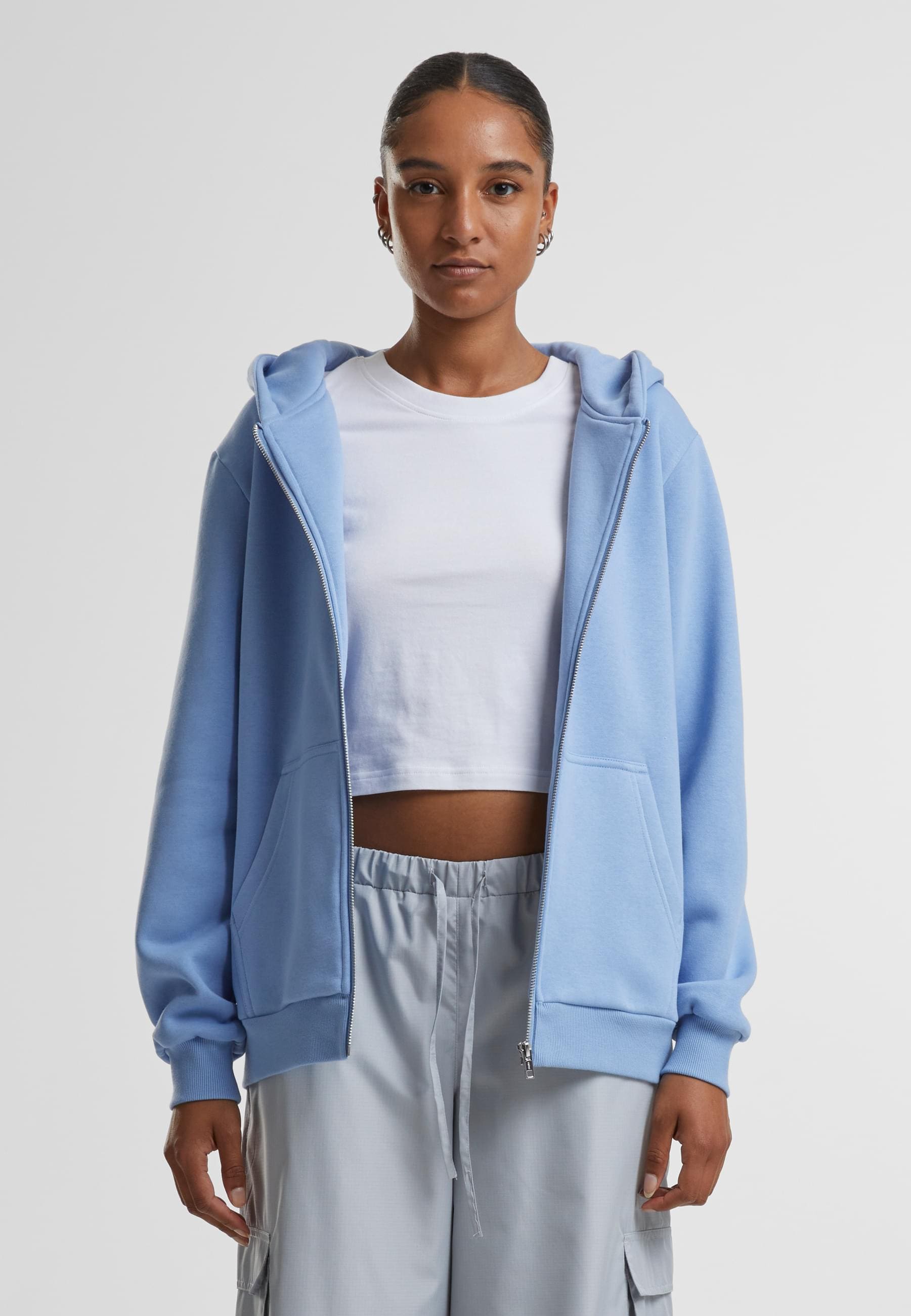 URBAN CLASSICS Cardigan »Urban Classics Ladies Fluffy Zip Cardigan«
