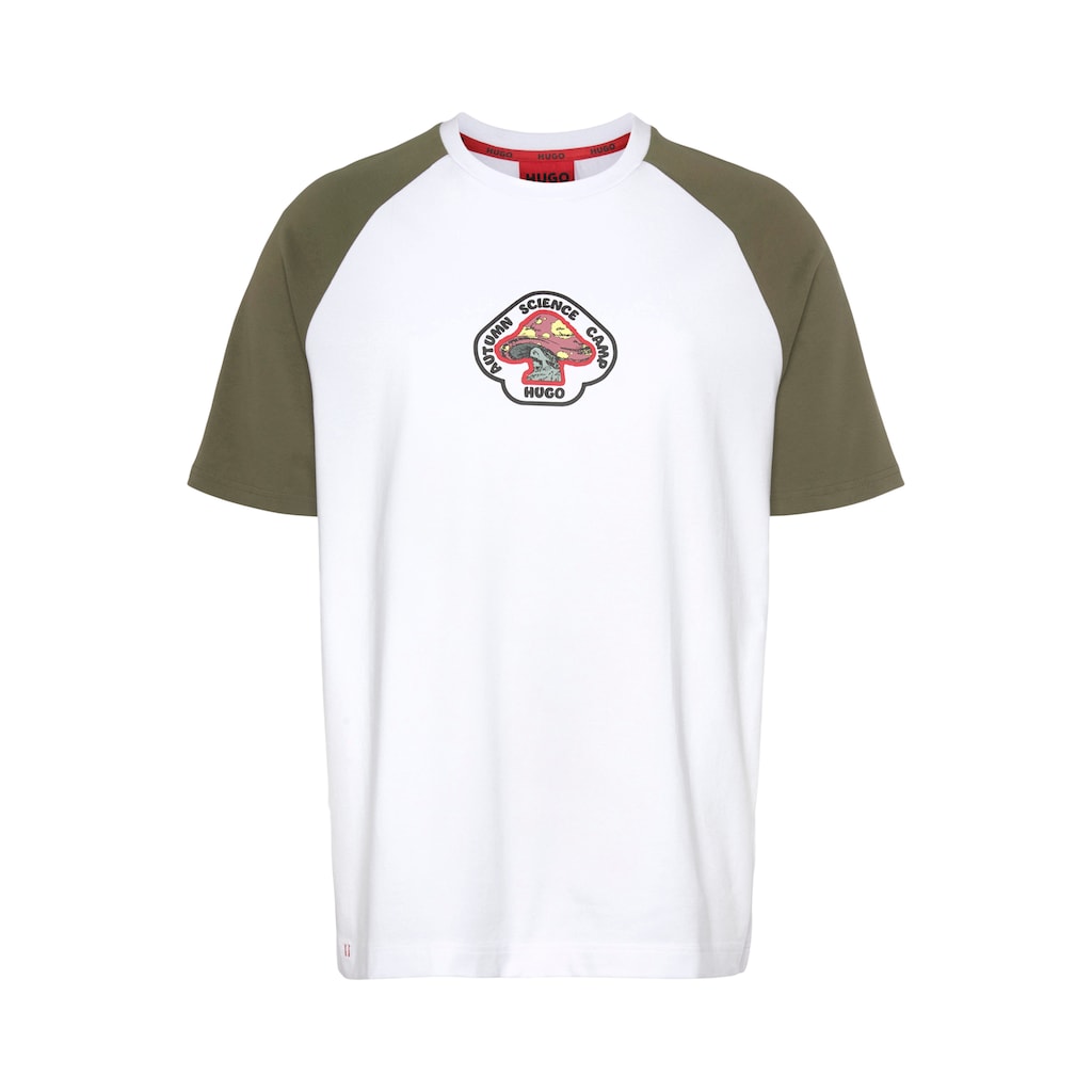 HUGO T-Shirt »Mushroom T-Shirt 10248039 01« mit speziellem Logodruck