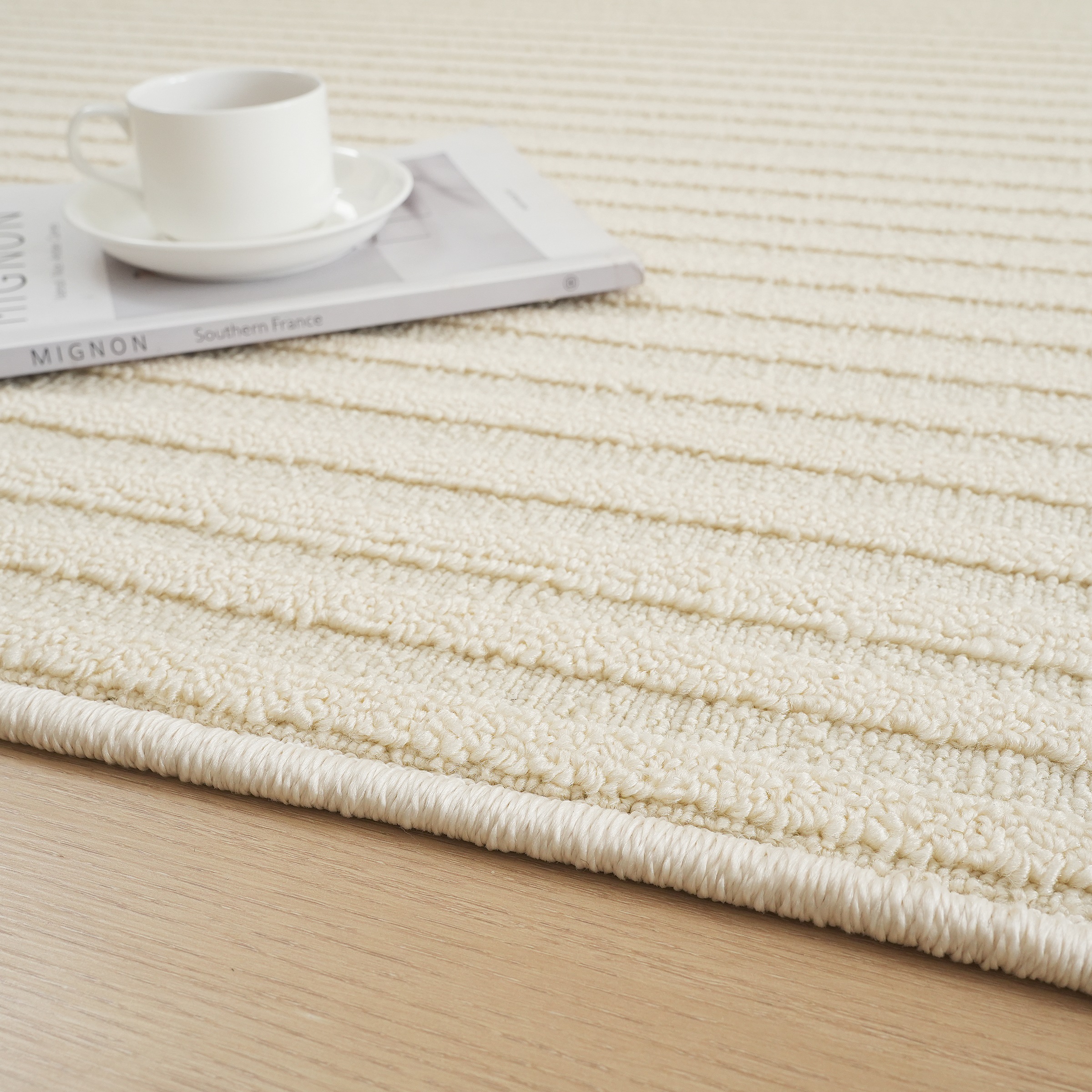 my home Teppich »Jola Hoch-Tief-Design, Scandi-Look, Zen«, rechteckig, 7 mm Höhe, Boho, Modern, 3D, Wohnzimmer, Schlafzimmer, wasserabweisend