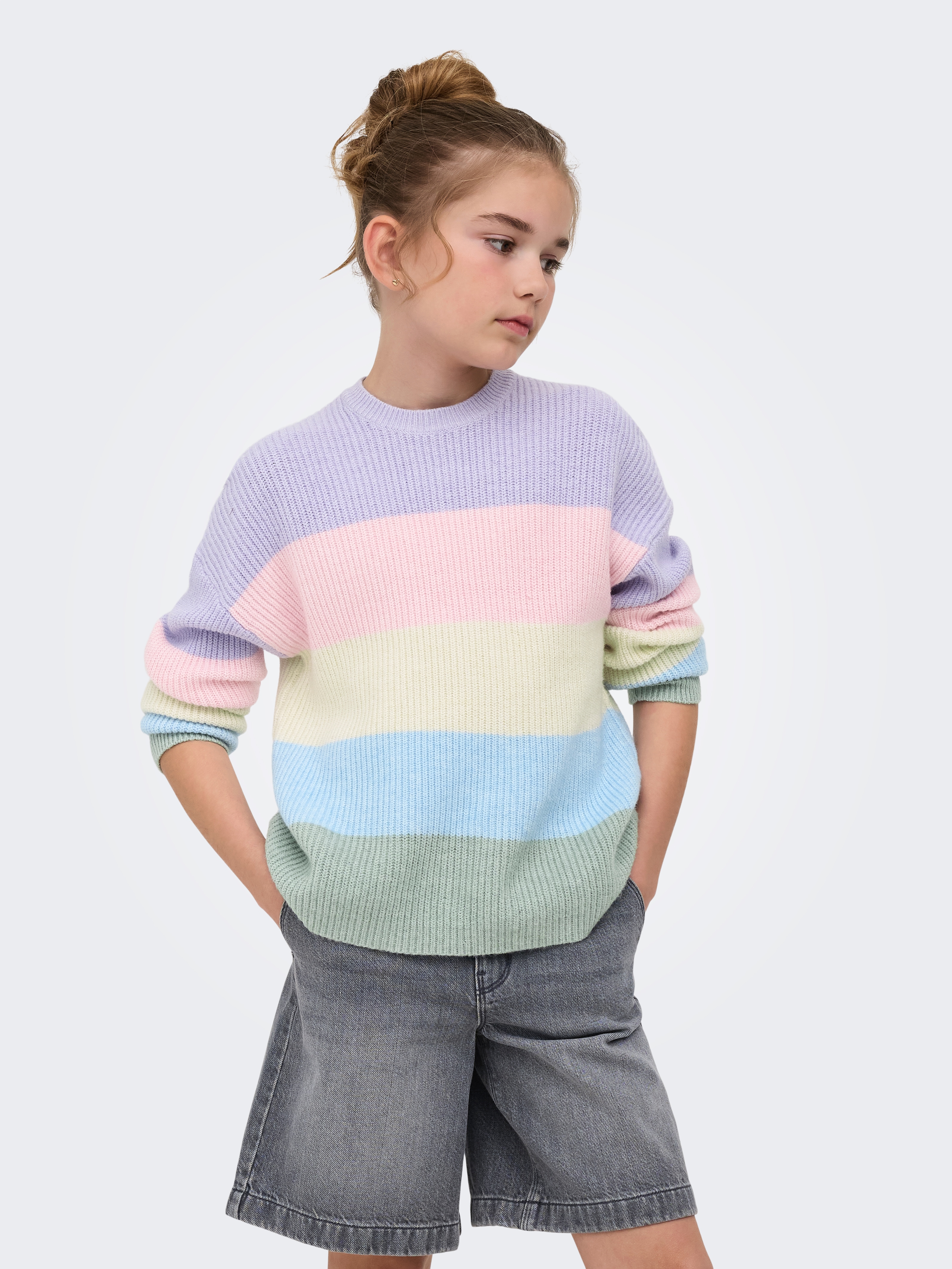 KIDS ONLY 1100000002199 "KOGSANDY L/S STRIPE PULLOVER KNT NOOS"