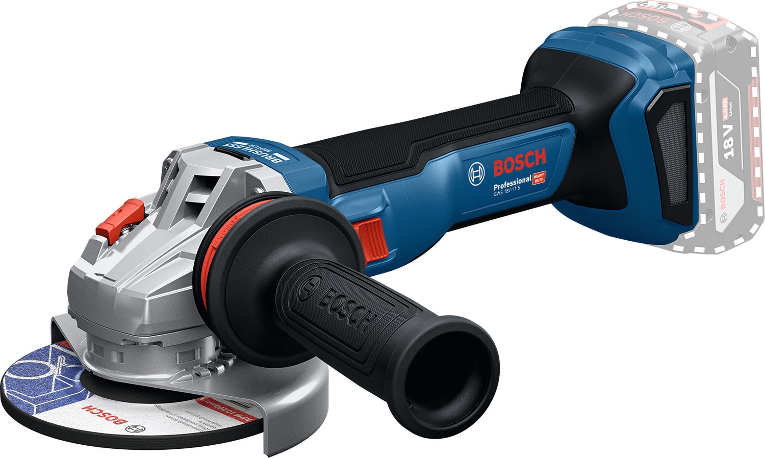 Bosch Professional Akku-Winkelschleifer »»GWS 18V-11 S««, in L-BOXX 136, ohne Akku, ohne Ladegerät