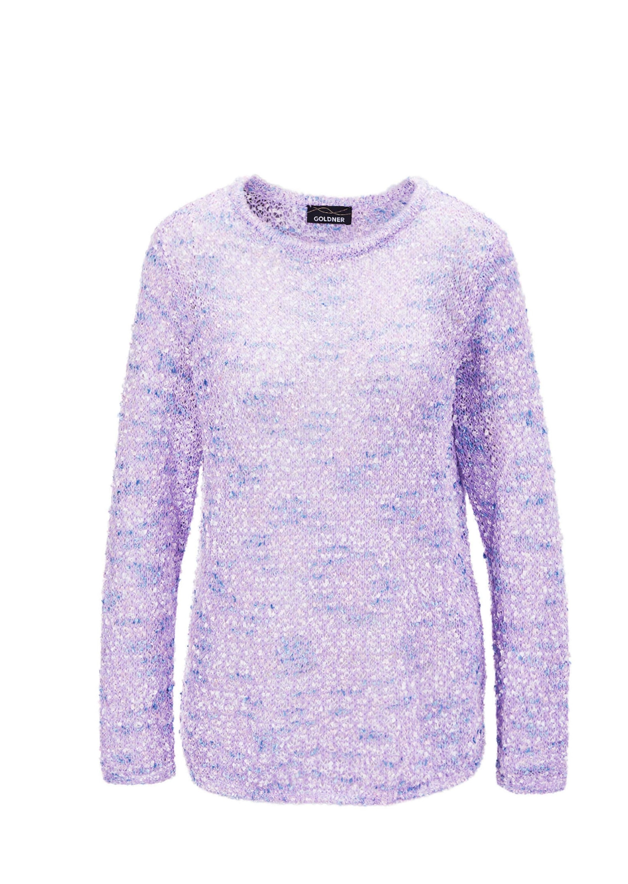 GOLDNER Strickpullover "Kurzgröße Effektvoller locker gestrickter Bändchengarnpullover" Ohne