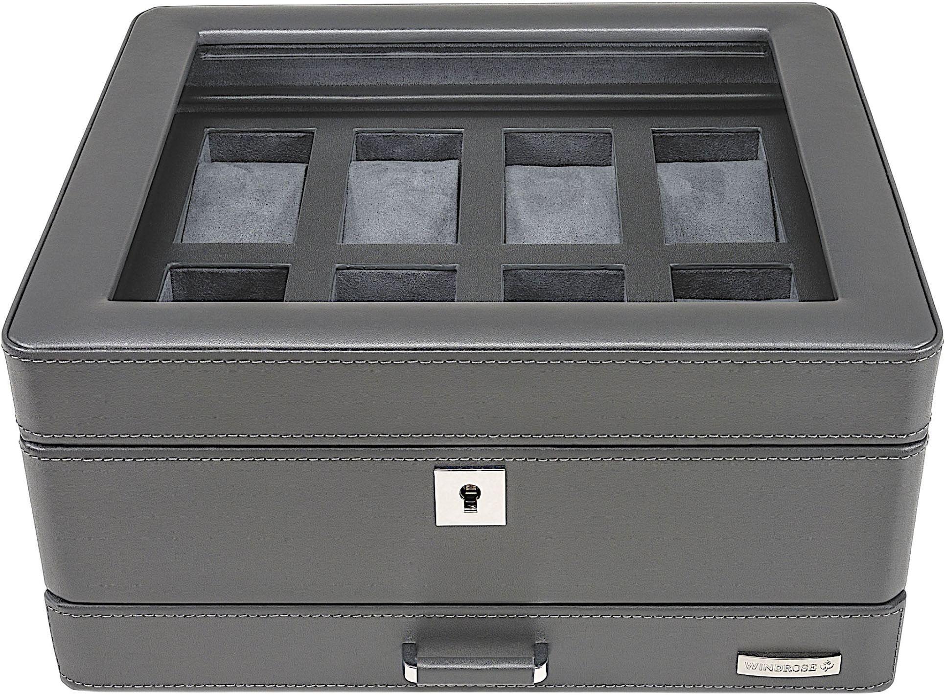 WINDROSE Uhrenbox »Tempora, 804021.07«, Aufbewahrung, Uhrenkasten, Ø max.40mm, Armbanduhr, Geschenkidee