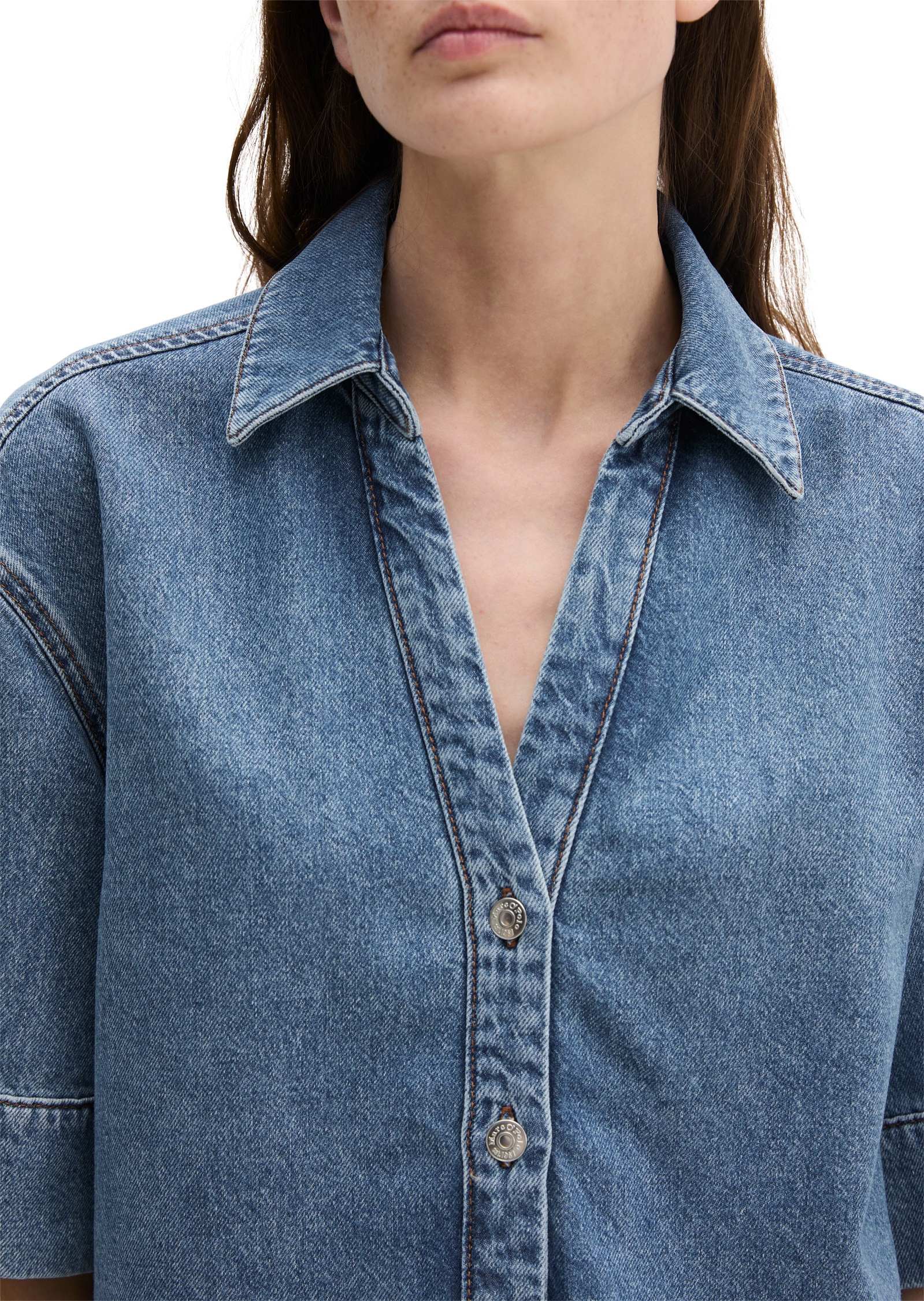 Marc O'Polo Jeansbluse »aus Organic Cotton-Lyocell-Mix«