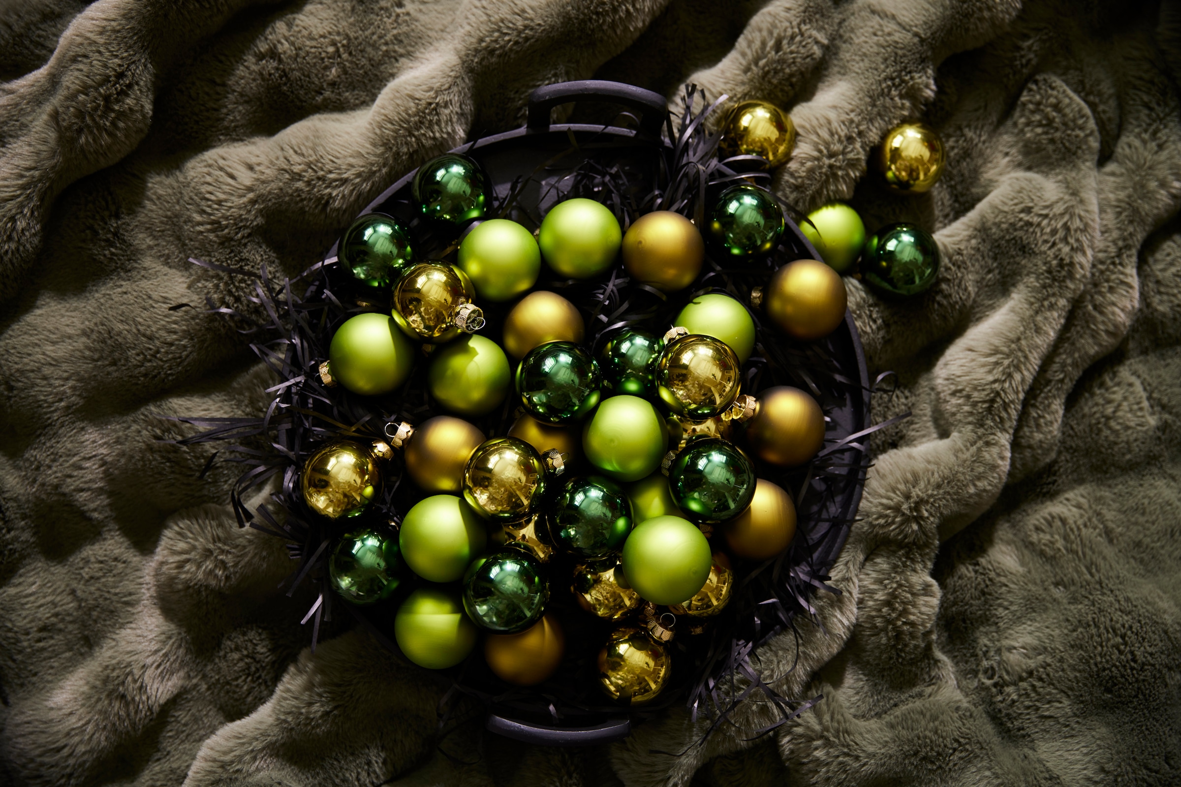 MAGIC by Inge Weihnachtsbaumkugel »Golden Meadow«, aus Glas, 30 Kugeln 6 cm, mit 50 Aufhängern
