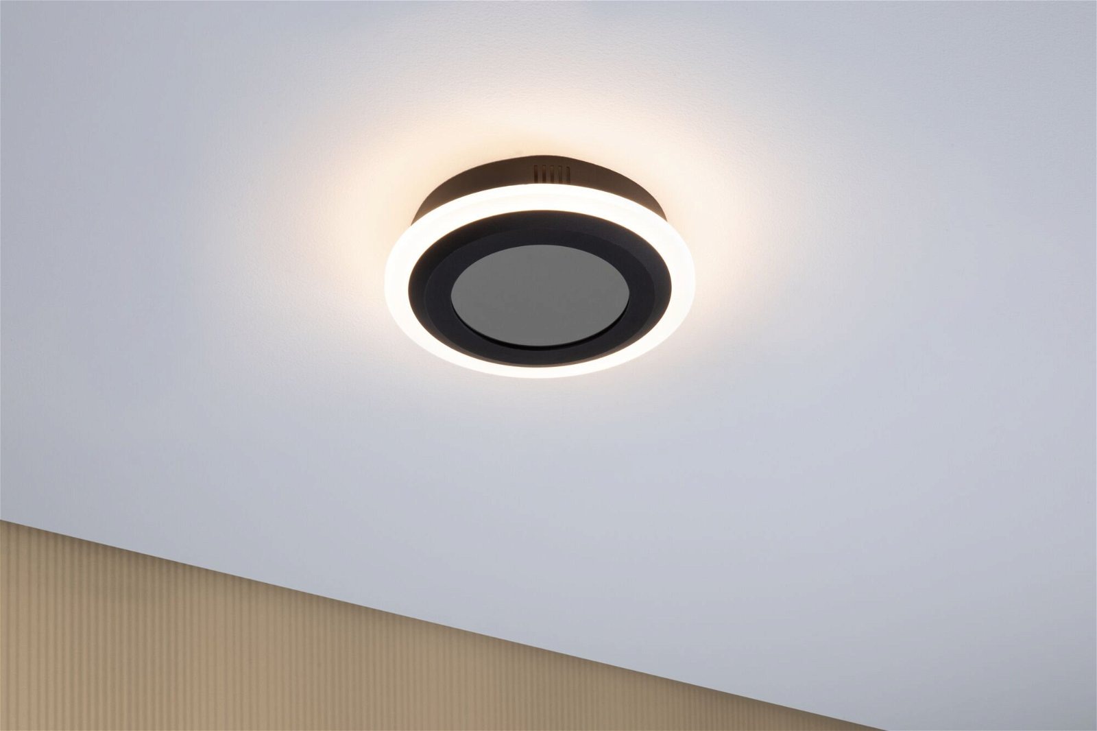 Paulmann LED Deckenleuchte »Spaceglow Two RGB+ 1200lm 230V 14W Schwarz matt«, 1 flammig, dimmbar