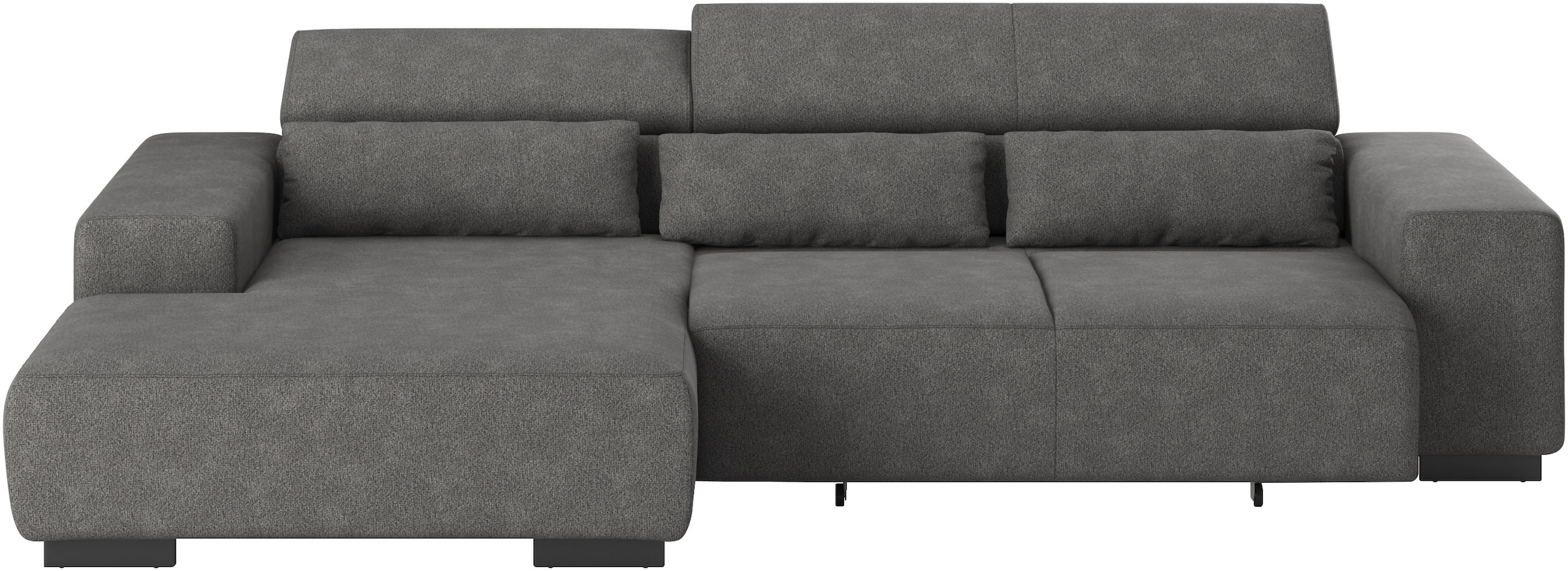 COTTA Ecksofa »Side L-Form, mit Kopfteilverstellung & 3 Nierenkissen«, optional motorische Sitztiefenverstellung
