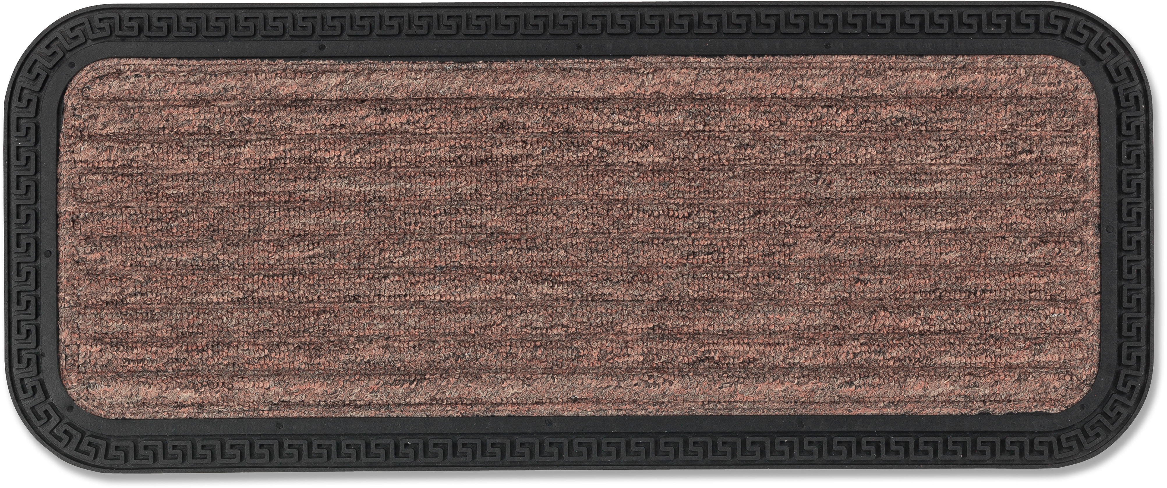 Fußmatte ASTRA, B:25cm H:8mm L:60cm, braun, Gummi, Kunstfaser, Flur, Teppiche, "Border Star 1", Türmatte, Schmutzfangmatte, In -und Outdoor geeignet
