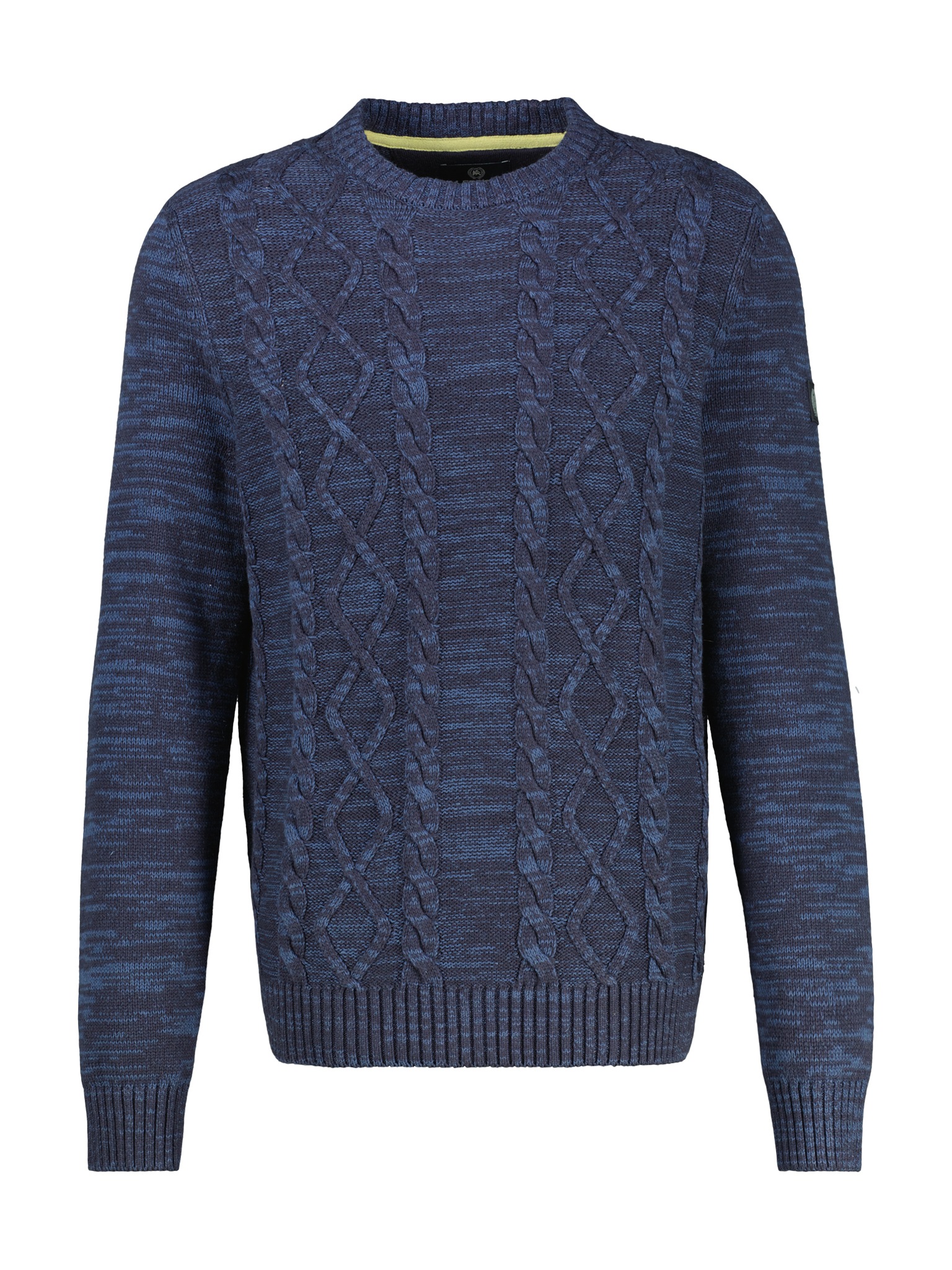 LERROS Strickpullover, meliert, mit Zopf-Muster
