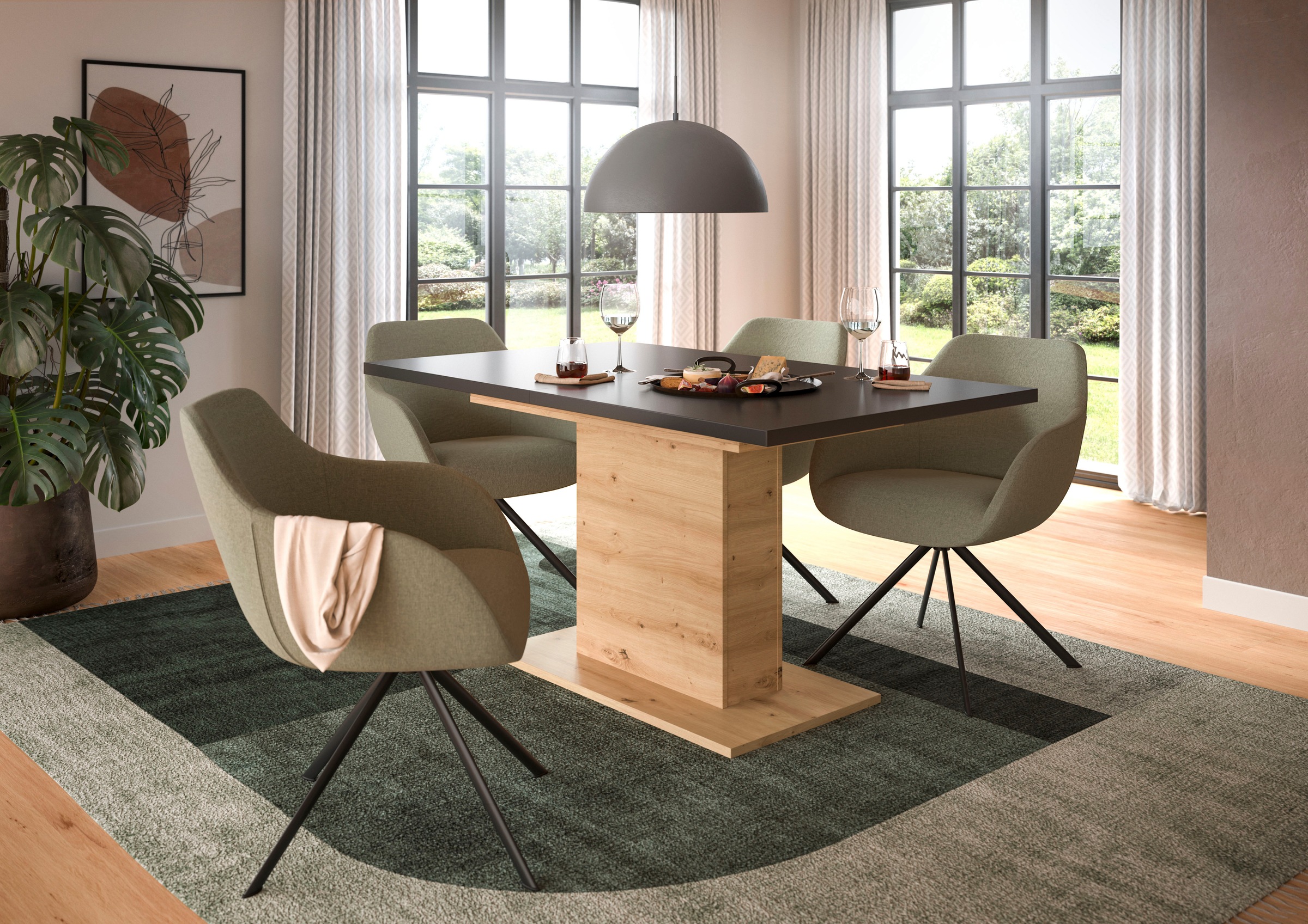 INOSIGN Esstisch "Motus, ausziehbar 150 -190 cm, inklusive 40 cm Einlegepla günstig online kaufen