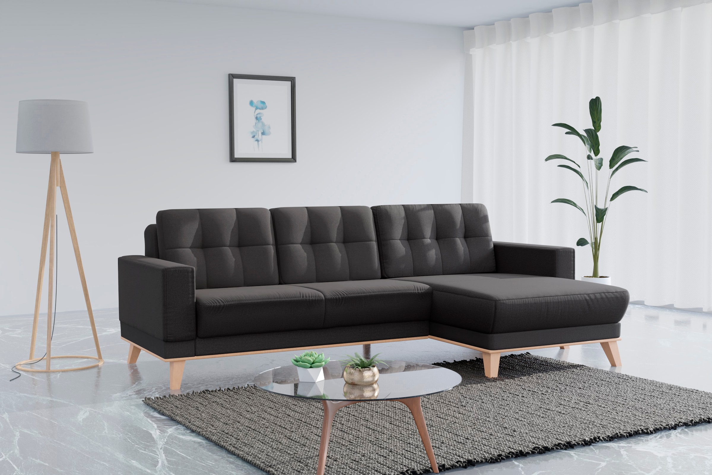 sit&more Ecksofa "Lavida L-Form", wahlweise mit Kippfunktion und Bettkasten günstig online kaufen