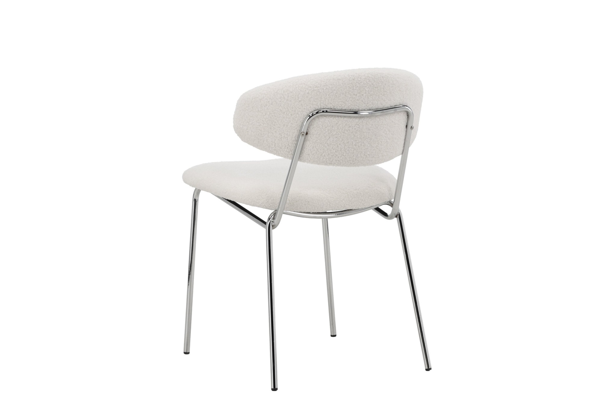 Venture Home Esszimmerstuhl »Chico, 2er-Set Esszimmerstühle in Bouclé, abgerundet, 150 kg belastbar« () Polsterstuhl, Bouclé-Bezug, Stahlbeine, abgerundet, modern