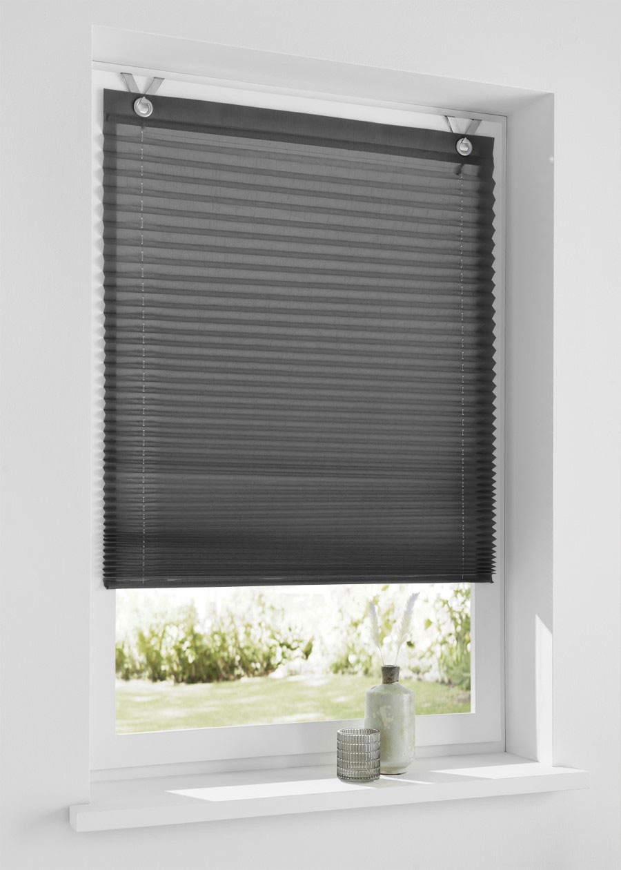 Kutti Raffrollo "Olbia Plissee" mit Hakenaufhängung ohne Bohren einfarbig, günstig online kaufen