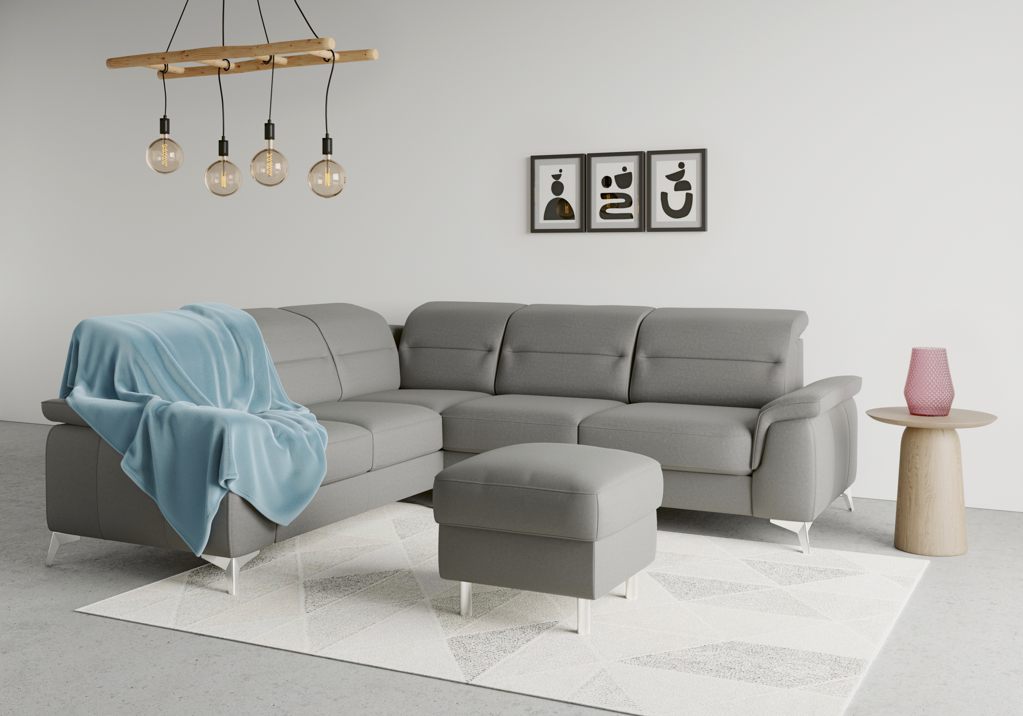 sit&more Ecksofa "Sinatra L-Form" optional mit Kopfteilverstellung und Armteilfunktion