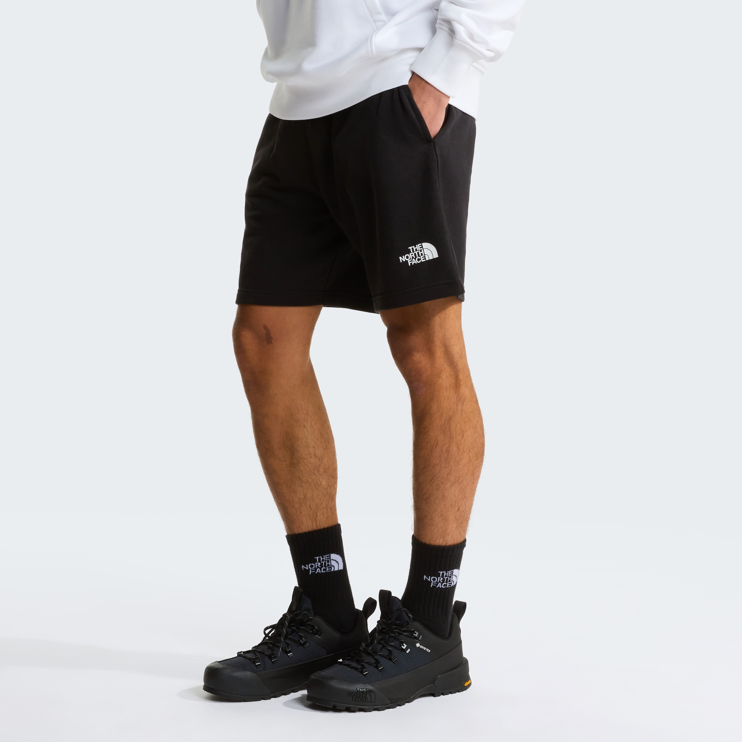 The North Face Sweatshorts "M SIMPLE DOME LIGHT REGULAR SHORTS" aus Baumwolle, sportlicher Stil, lockere Passform