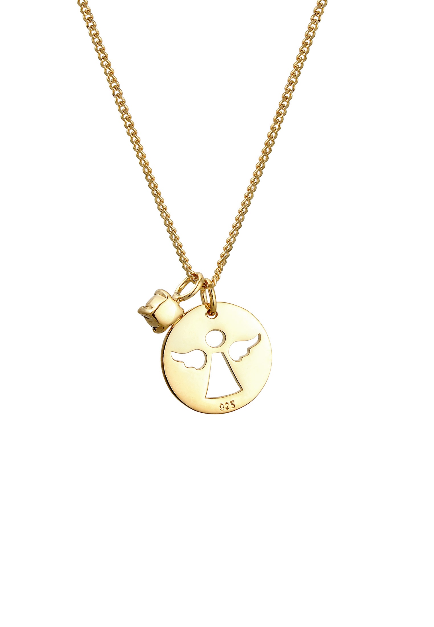 ELLI Engel Weiß 925 Sterling Silver Necklace Gold 45cm 3