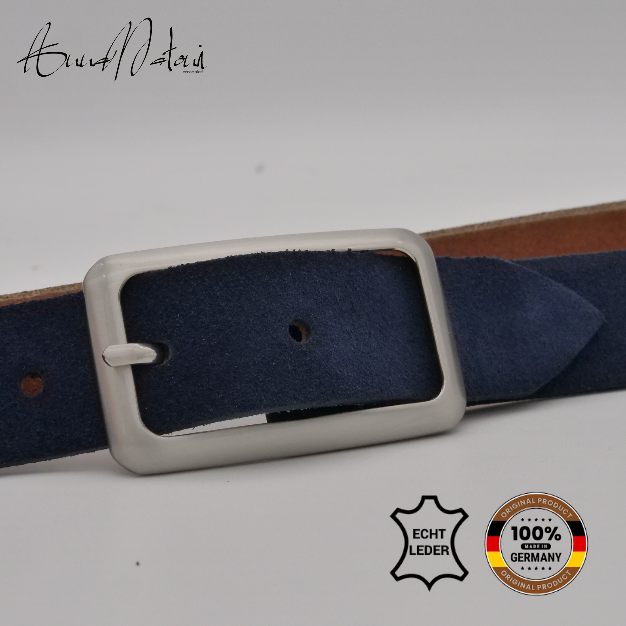 AnnaMatoni Ledergürtel "AnnaMatoni Damen Ledergürtel in hochwertigem Velour günstig online kaufen