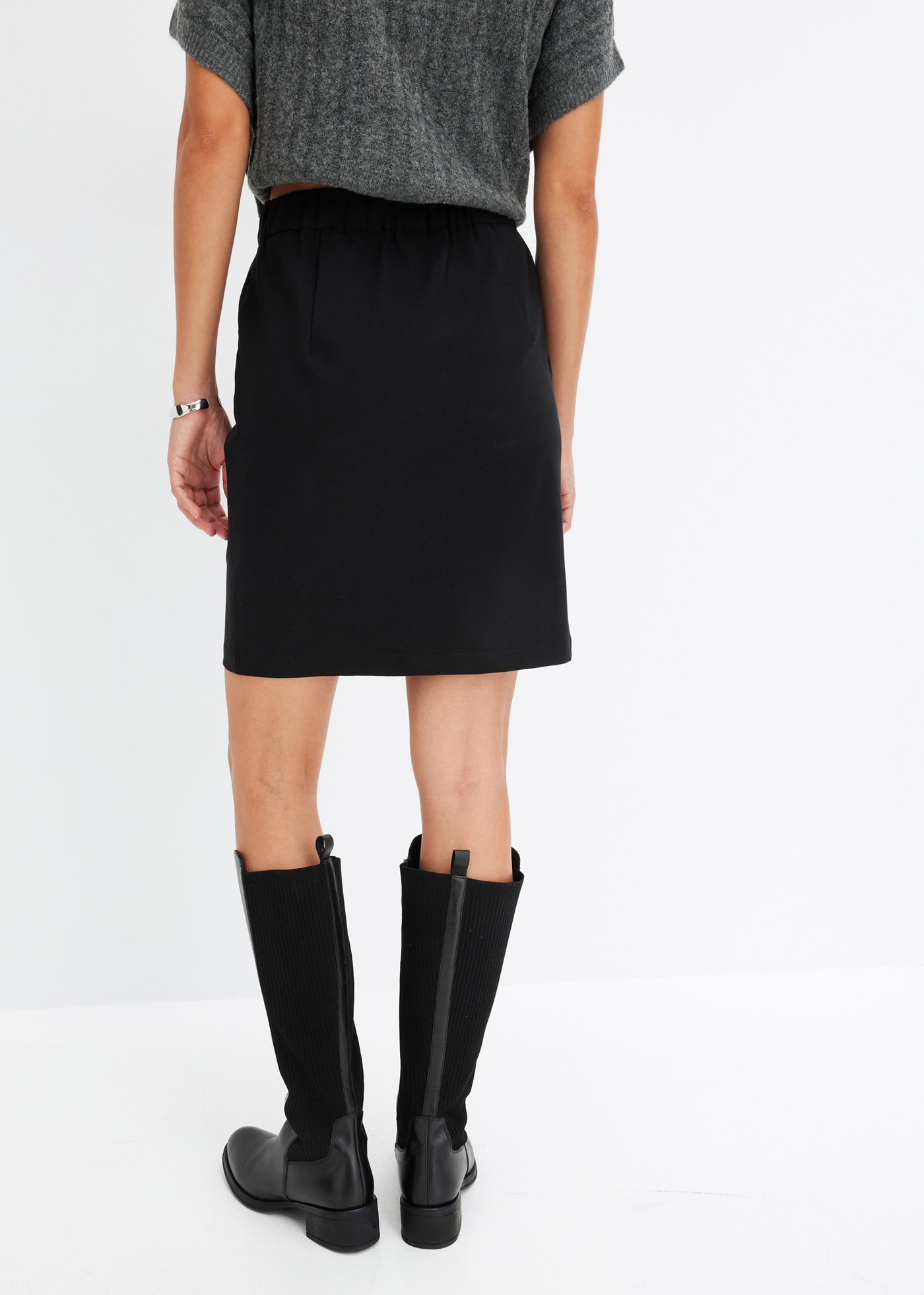 bonprix Minirock aus Polyester, Viskose und Elasthan, enger Schnitt, mit Be günstig online kaufen