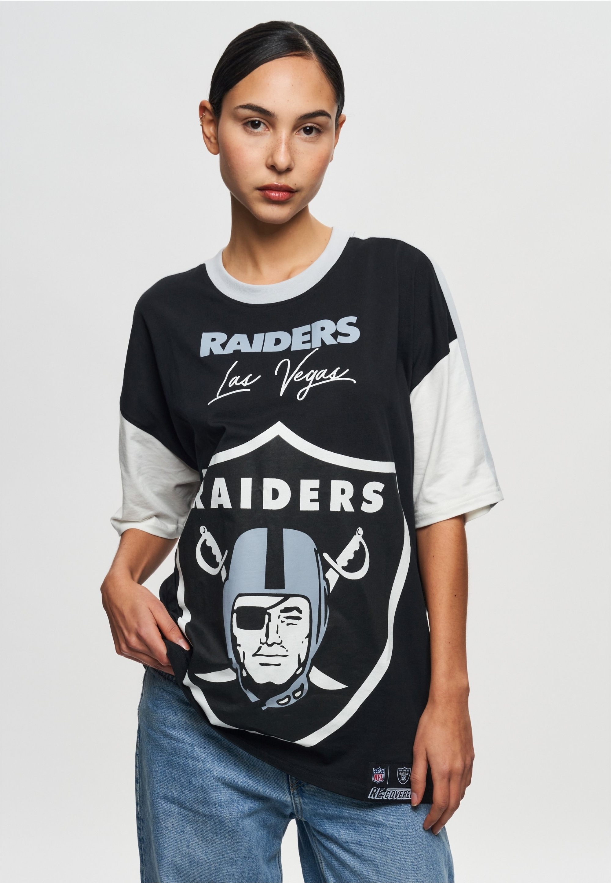 Recovered T-Shirt »NFL Raiders Las Vegas Cut and Sew Oversized«, (1 tlg.), für alle Las Vegas Raiders-Fans