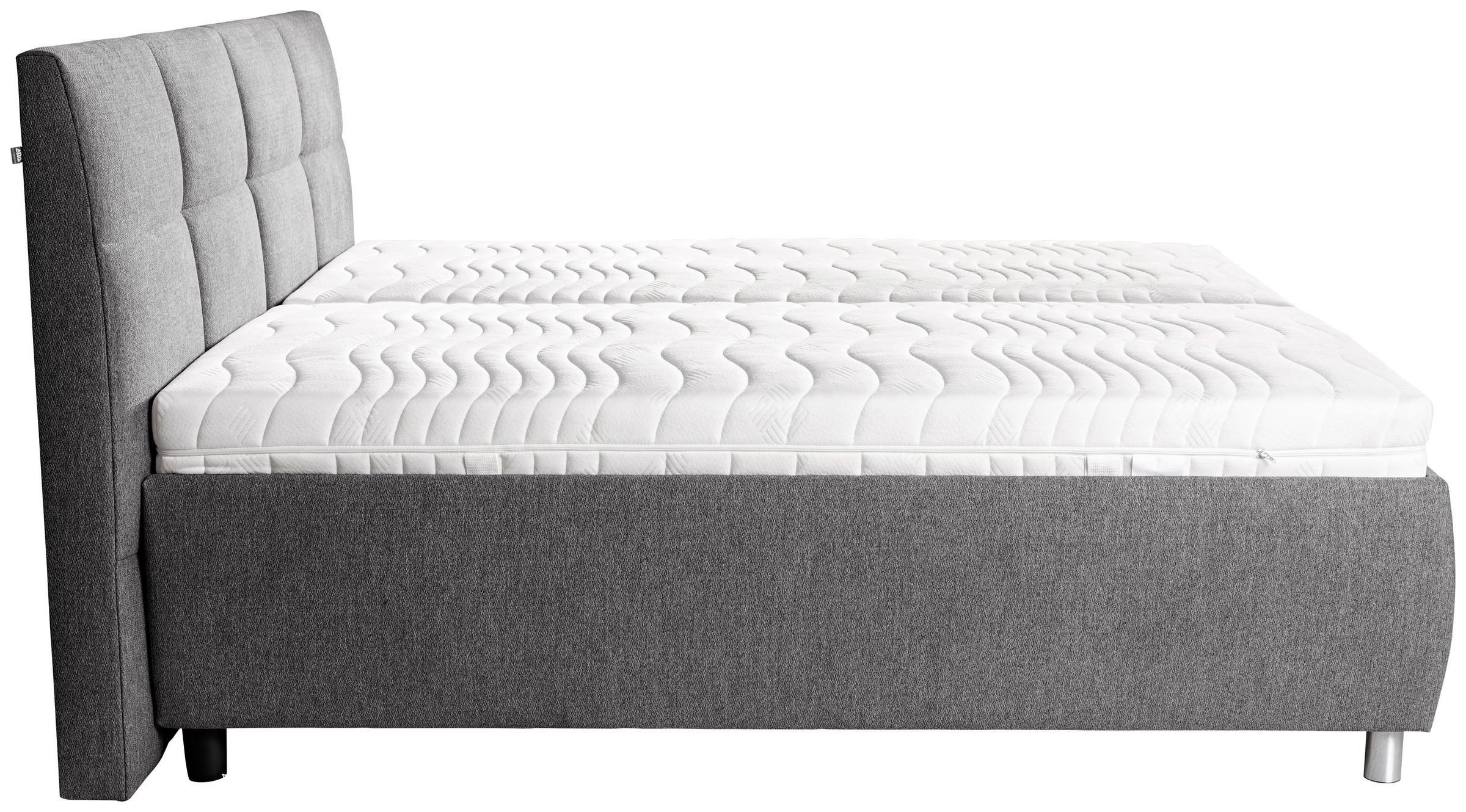 Stauraumbett ALINA "Nadina Comfort", grau (dunkelgrau tcm 89), B:178cm H:116cm L:217cm, Struktur fein TCM (100% Polyester), Betten, Stauraumbett, inkl. Stauraum und Lattenrost, in diversen Ausführungen 6