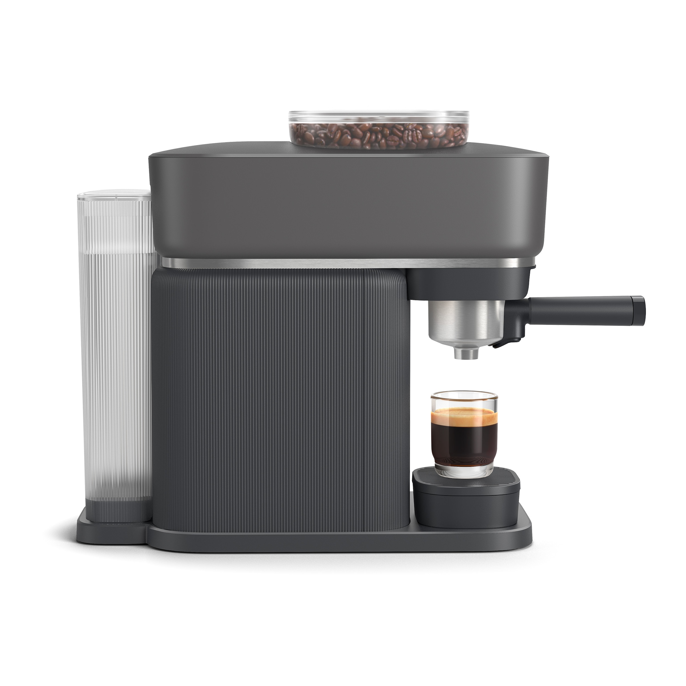 PHILIPS baristina Espressomaschine »BAR303/60 mit Mahlwerk für ganze Bohnen, Milchaufschäumer inkl.«, 16 bar Pumpendruck, Schwarzgrau