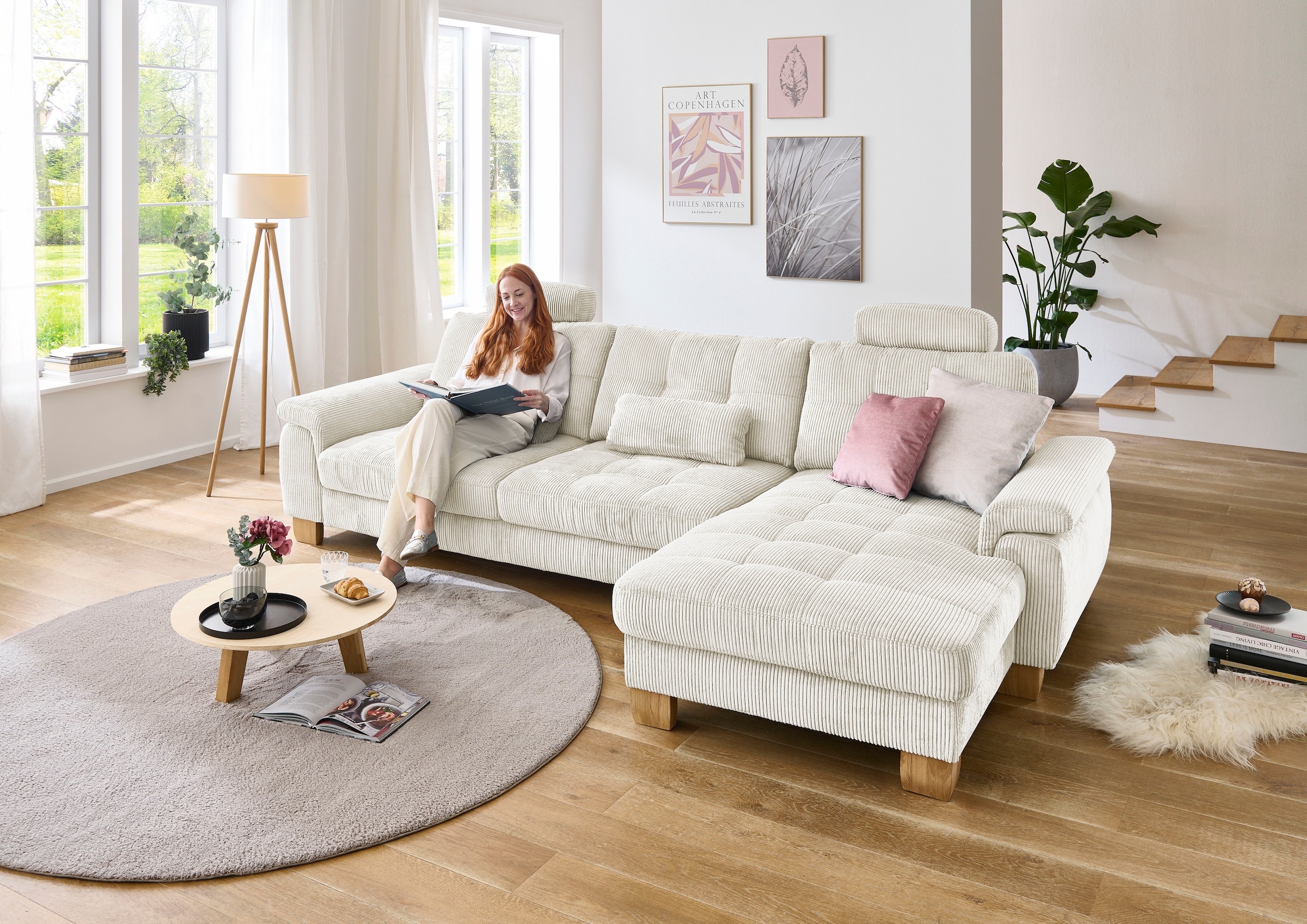 Die PlanBar Ecksofa "PP-LA19101 L-Form, Breite 316 cm" wahlweise mit Bettfu günstig online kaufen