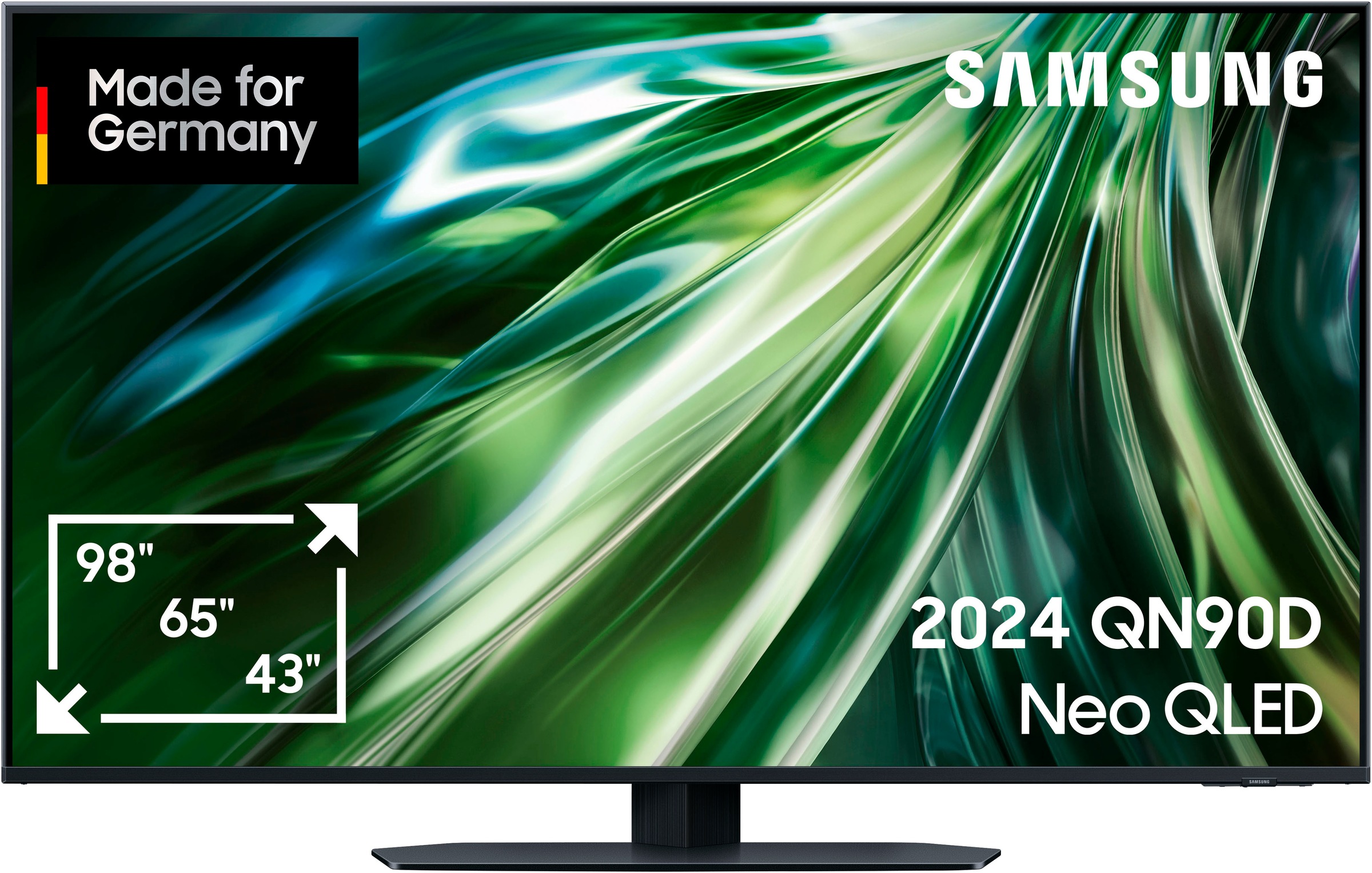 SAMSUNG QLED Mini LED-Fernseher "GQ50QN90DAT", 50 ′′, schwarz, Fernseher, Neural Quantum 4K AI Gen2 Prozessor, Gaming Hub, bis zu 144Hz