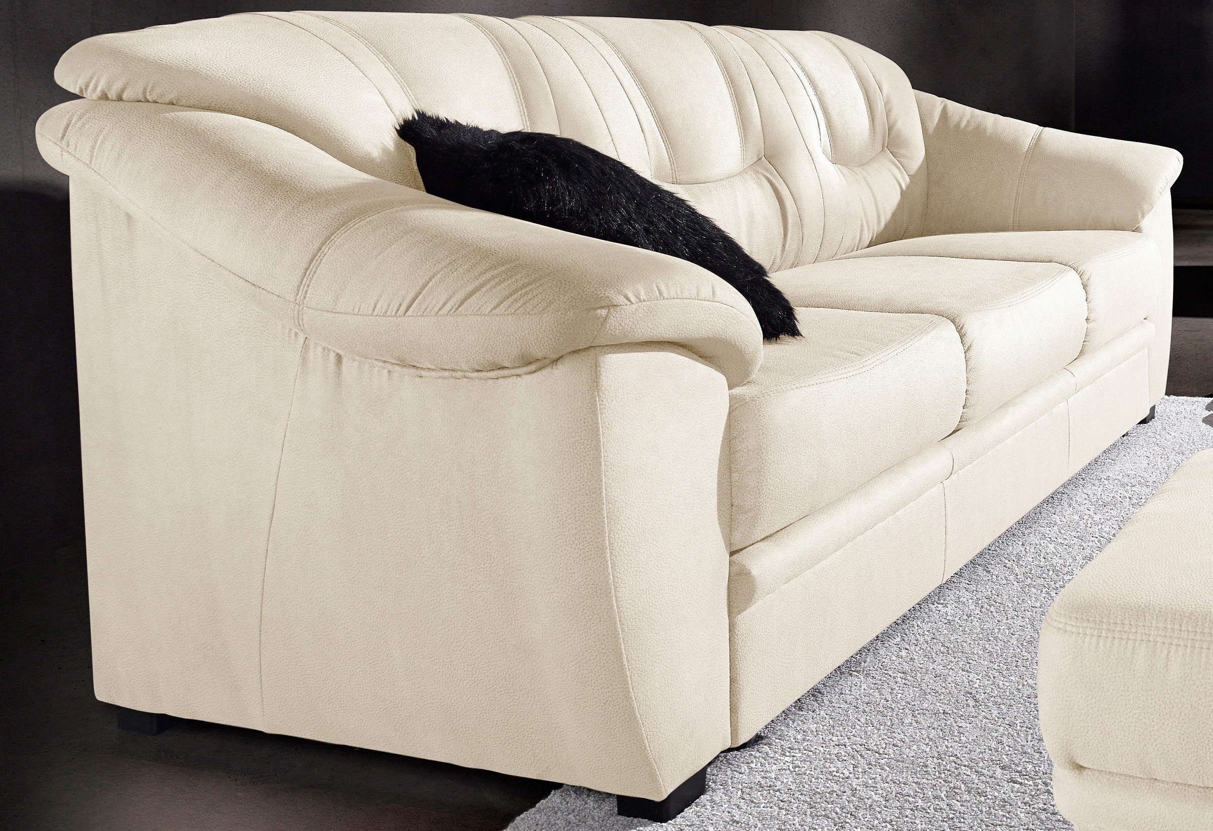 sit&more 3-Sitzer "Safira, B: 198 cm, Bettfunktion optional, Federkern-Polsterung" inklusive komfortablem Federkern, wahlweise mit Schlaffunktion