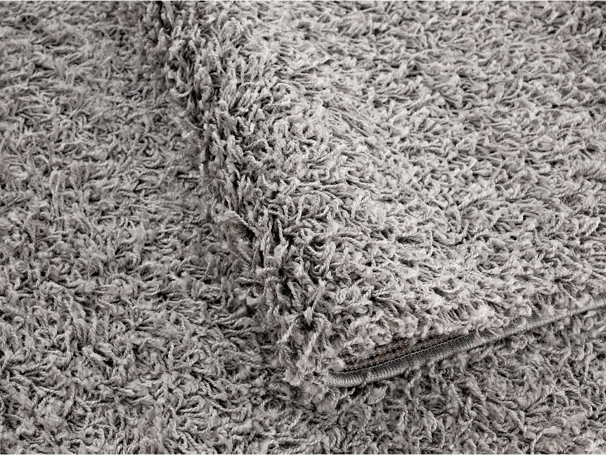 Hochflor-Teppich SANAT "LOCA" Gr. 2, grau (hellgrau), B:80cm H:30mm L:150cm, Kunstfaser, Teppiche, Wohnzimmer, Langflor, Shaggy, Schlafzimmer 3