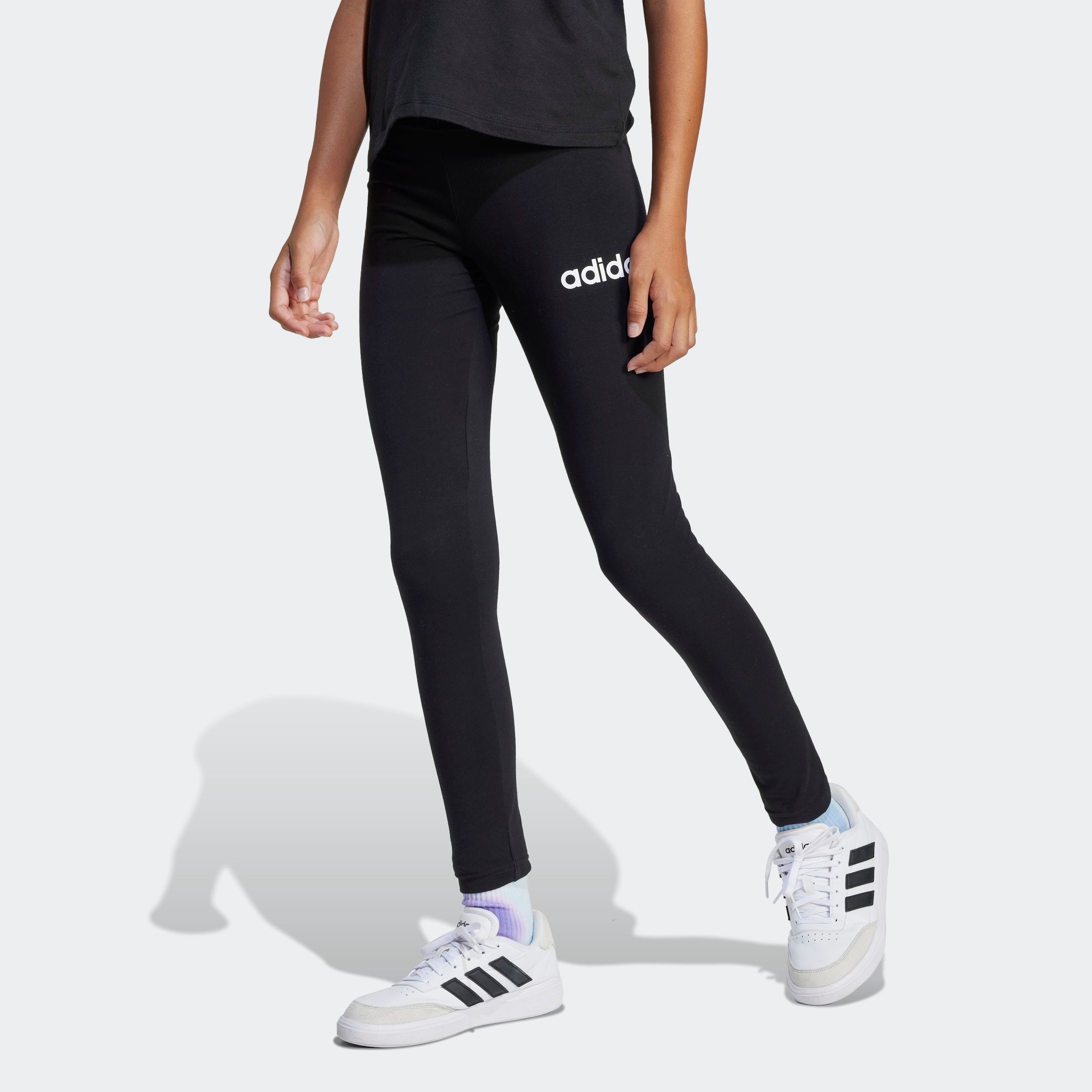 adidas Sportswear Leggings "JG LIN LEG 230" sportlicher Stil, für Kinder, aus Baumwolle mit Elasthan