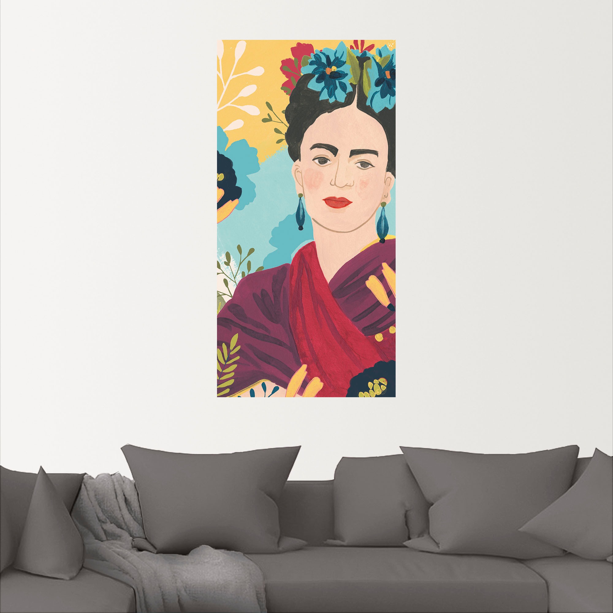 Artland Alu-Dibond-Druck »Fridas Garten Collektion B«, Bilder von Frauen, (1 St.), für Innen- und Außenbereich geeignet, Outdoorbild
