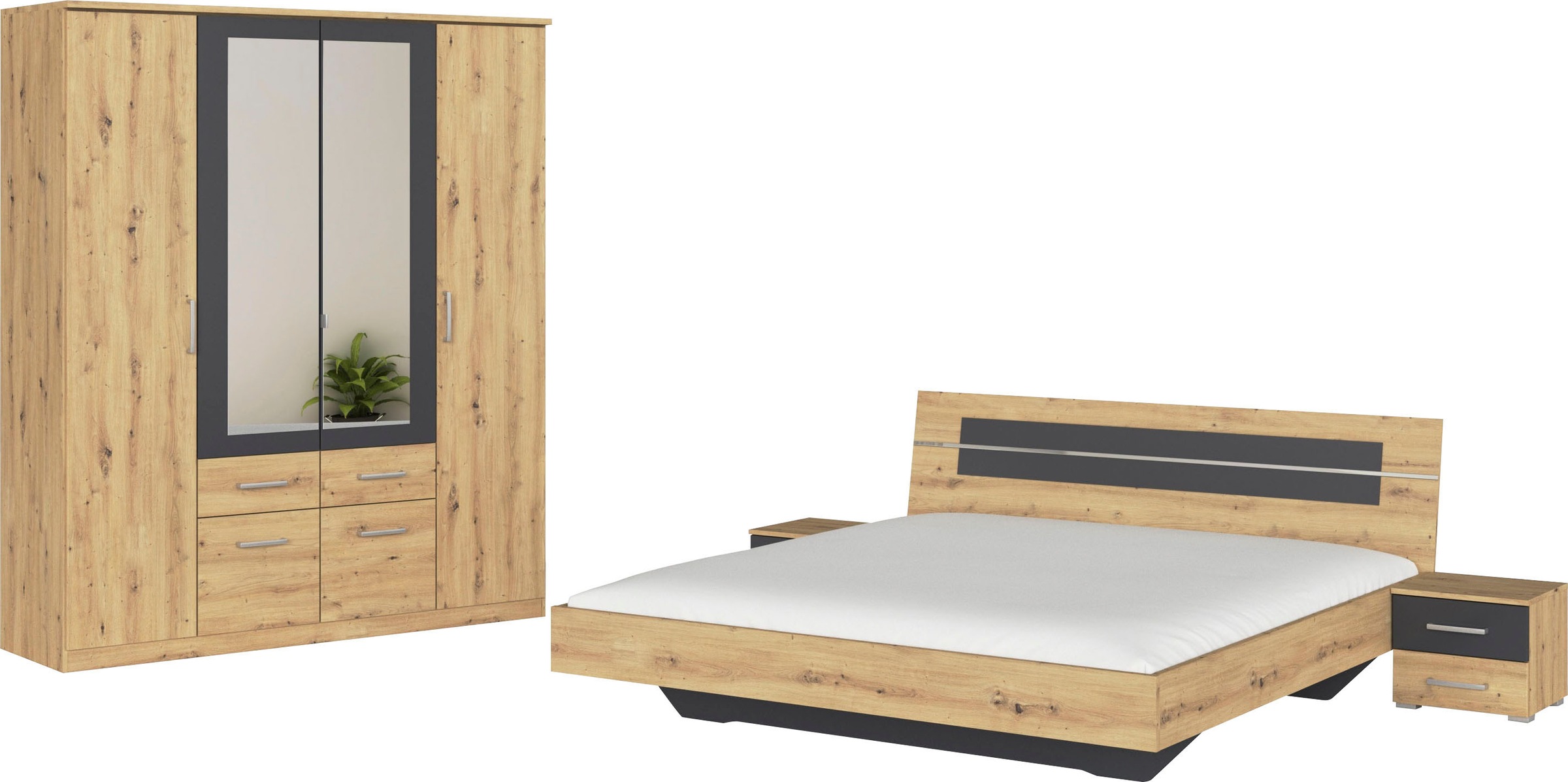 rauch Schlafzimmer-Set "Komplettschlafzimmer Schlafzimmer BURANO mit Schran günstig online kaufen