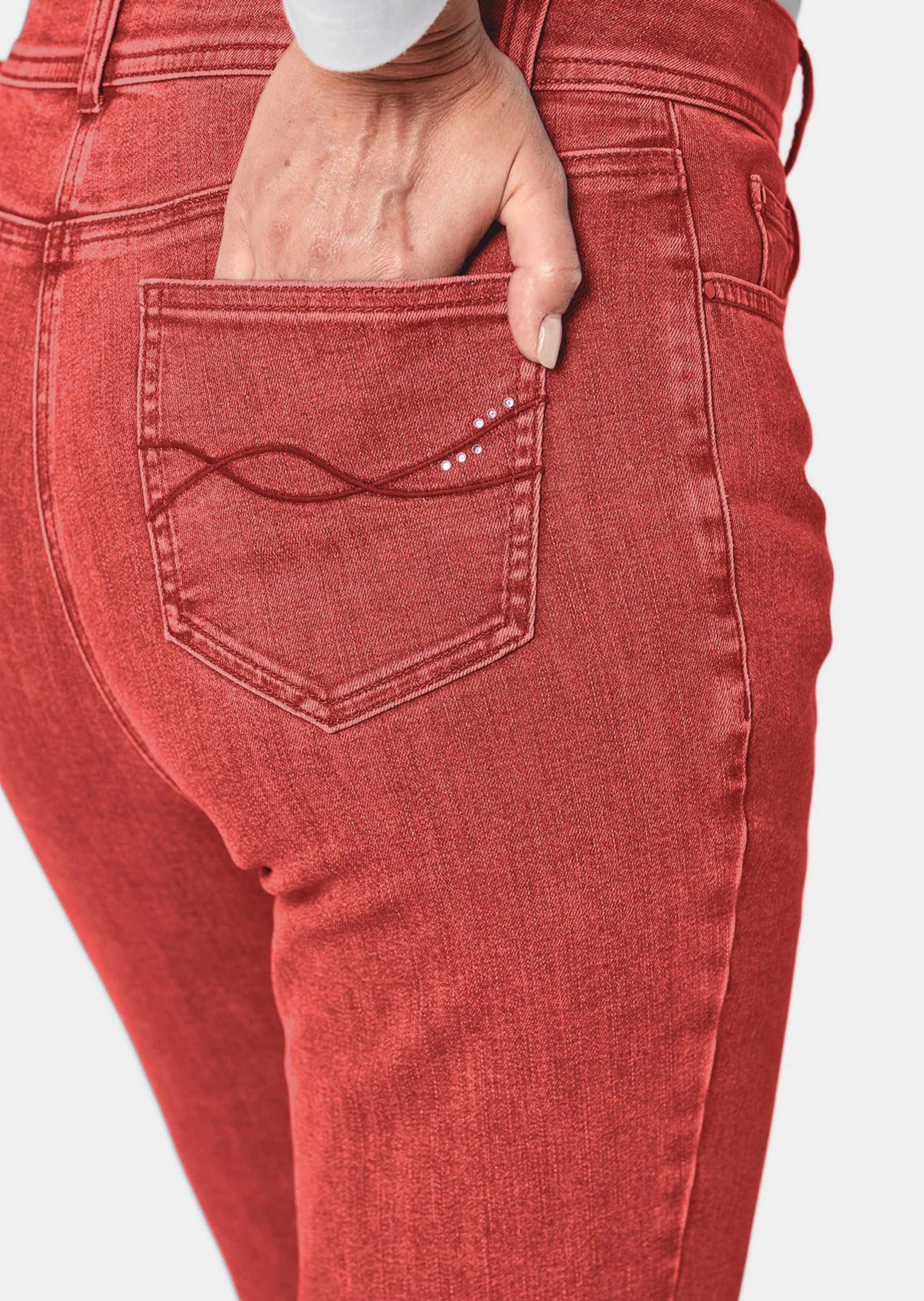 GOLDNER Regular-fit-Jeans »Kurzgröße Superbequeme Hose mit Bauchweg-Effekt«
