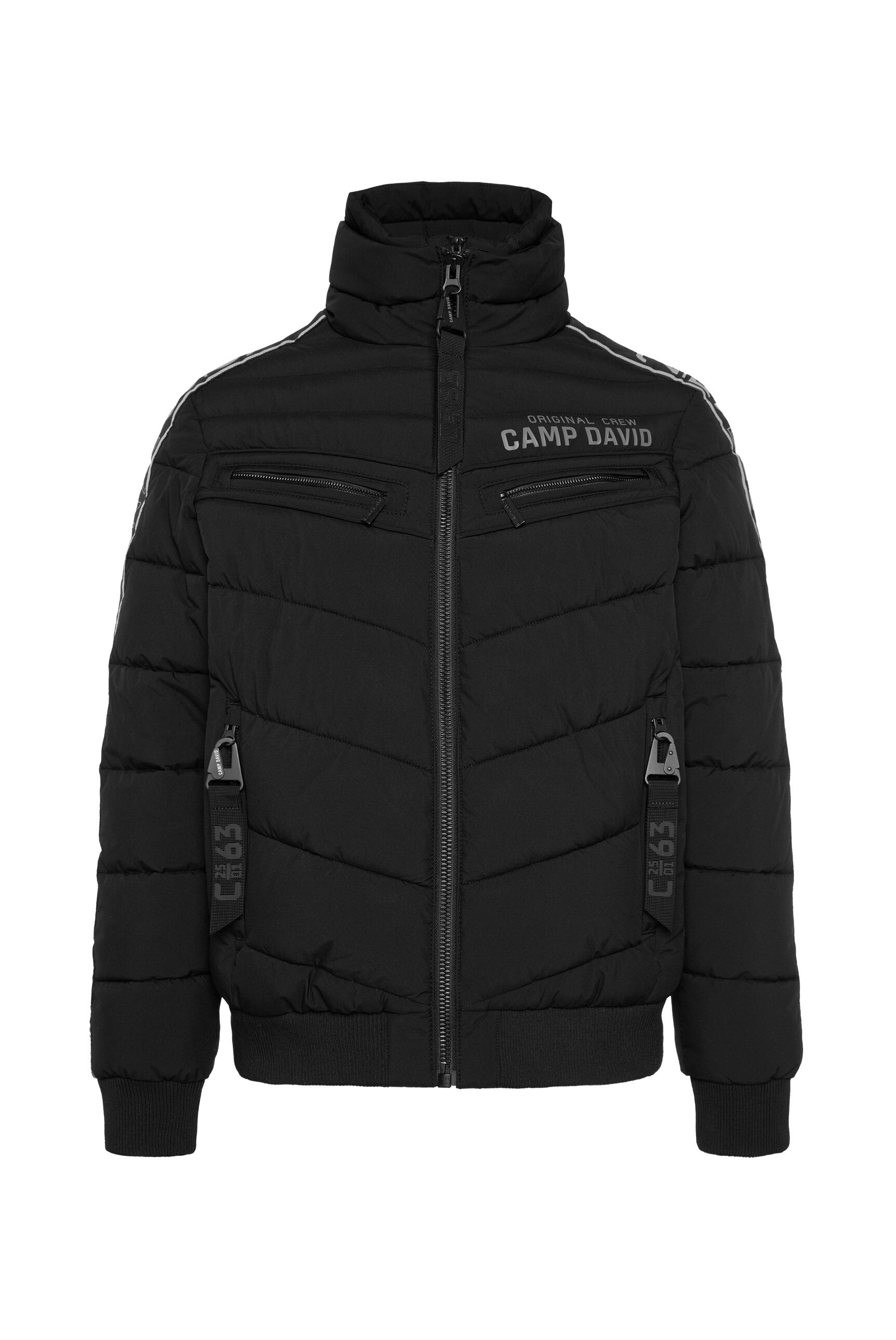 CAMP DAVID Winterjacke ohne Kapuze mit Rippbündchen im Ärmel günstig online kaufen
