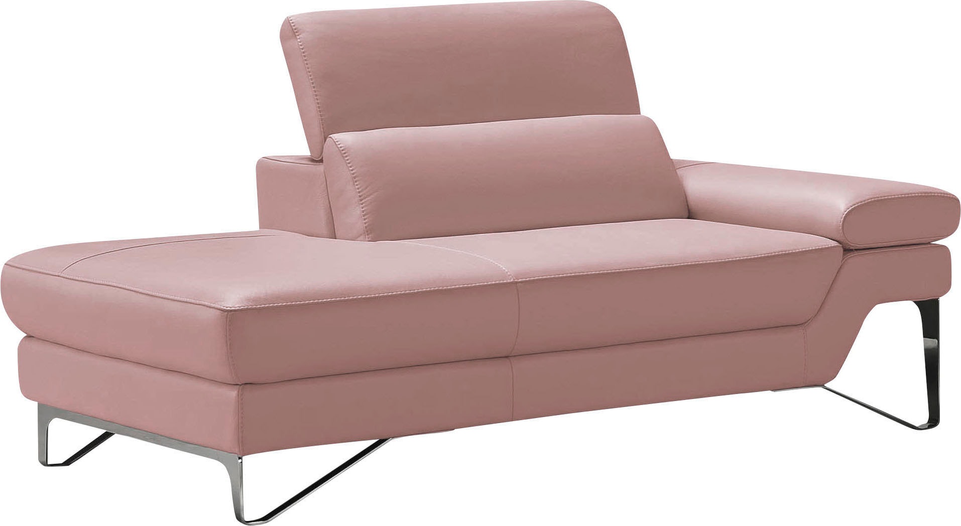 Egoitaliano Ottomane »Princess, elegantes Designsofa mit erstklassigem Sitzkomfort,«, inkl. verstellbarem Kopfteil und edle Designmetallfüße