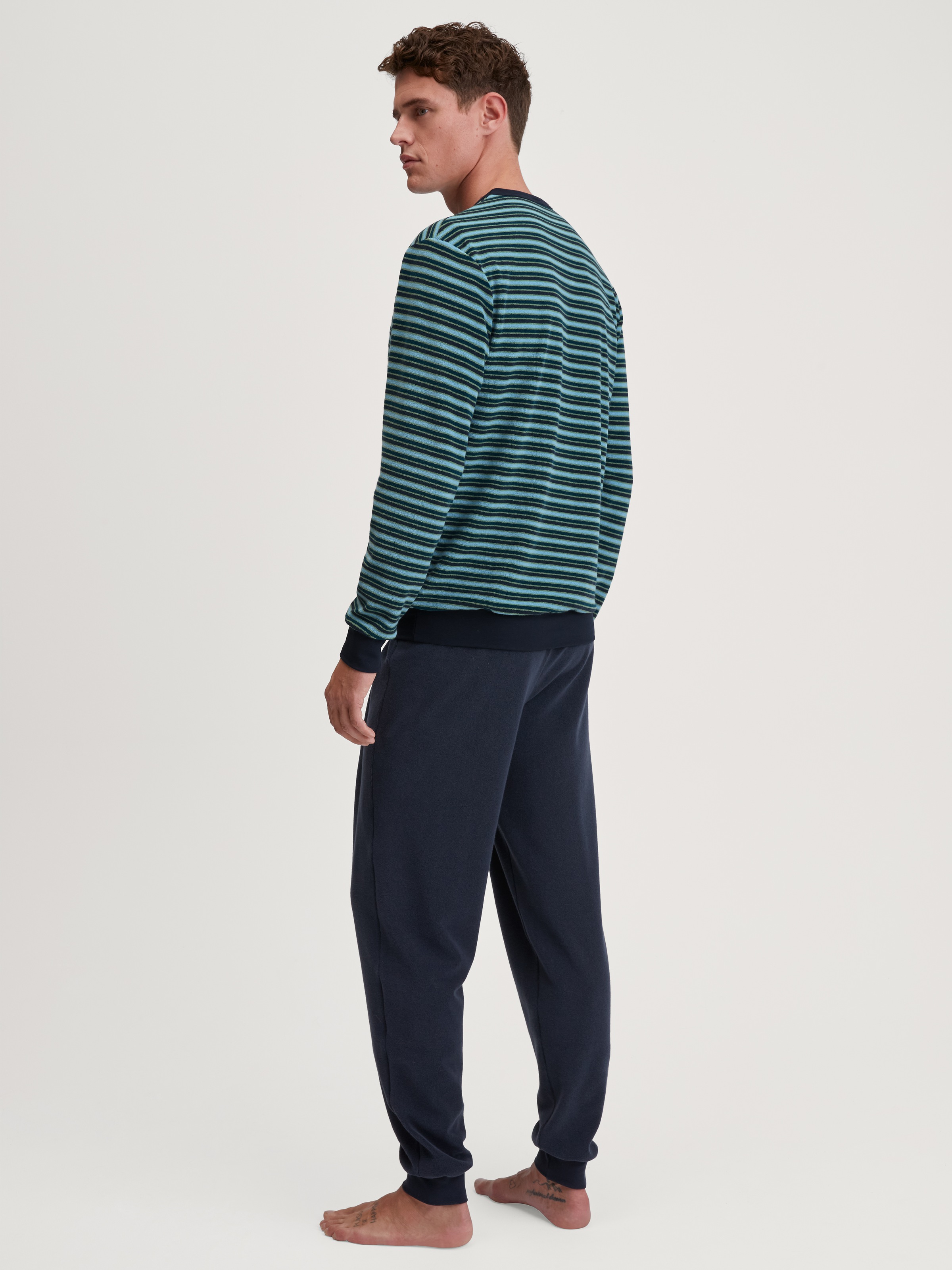 Thumbnail - CALIDA Schlafanzug "Relax Terry" 2 tlg. mit klassischem Rundhalsauschnitt