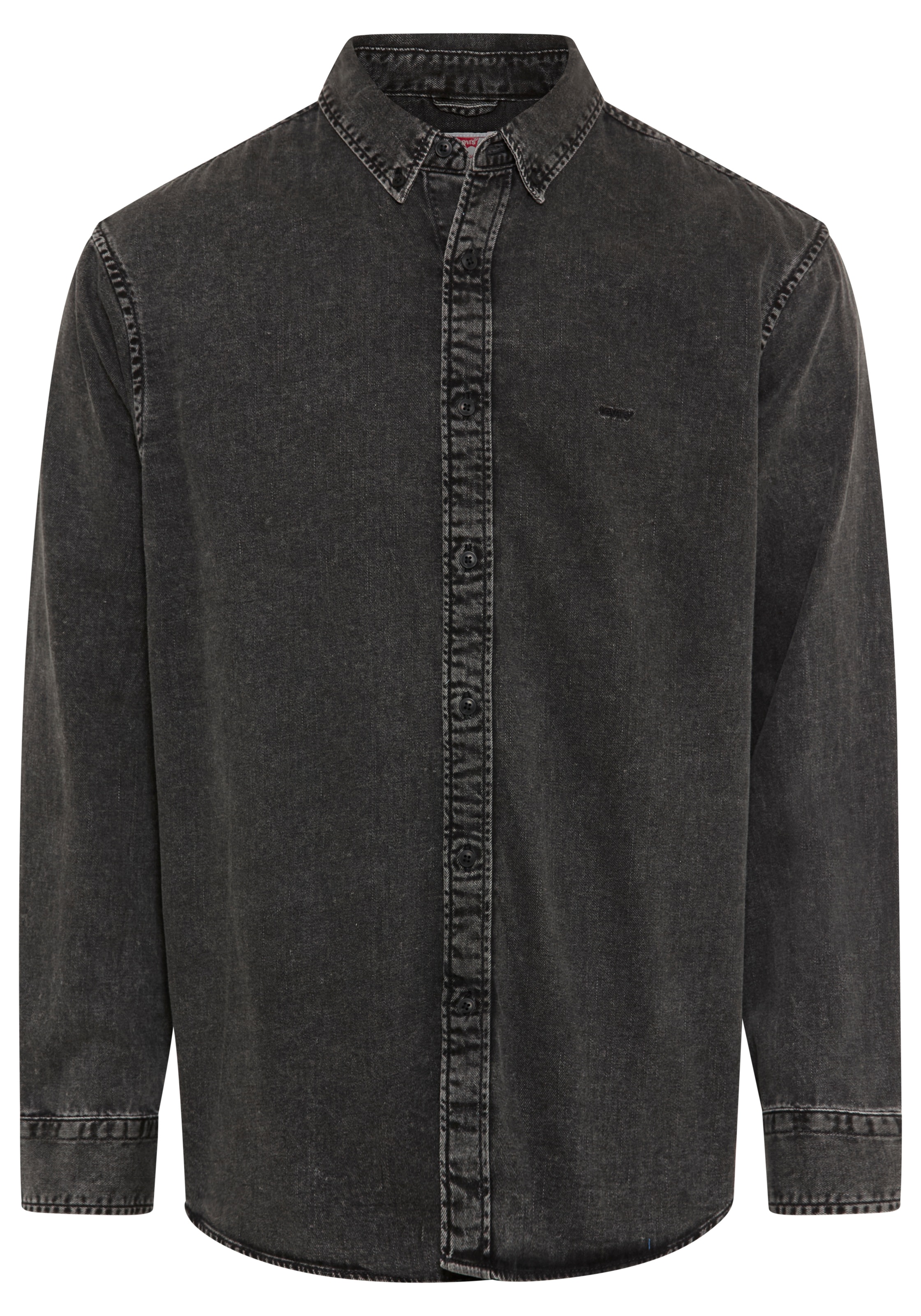 Levi's® Langarmhemd »AUTHENTIC BUTTON DOWN«, mit Ton-in-Ton Logostickerei auf der Brust
