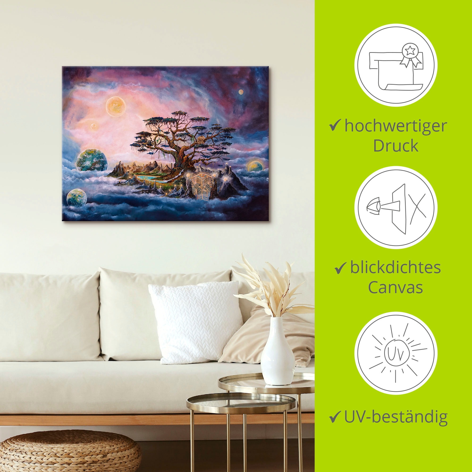 Artland Wandbild »Der Weltenwächter«, klassische Fantasie, (1 St.), als Leinwandbild, Poster in verschied. Größen