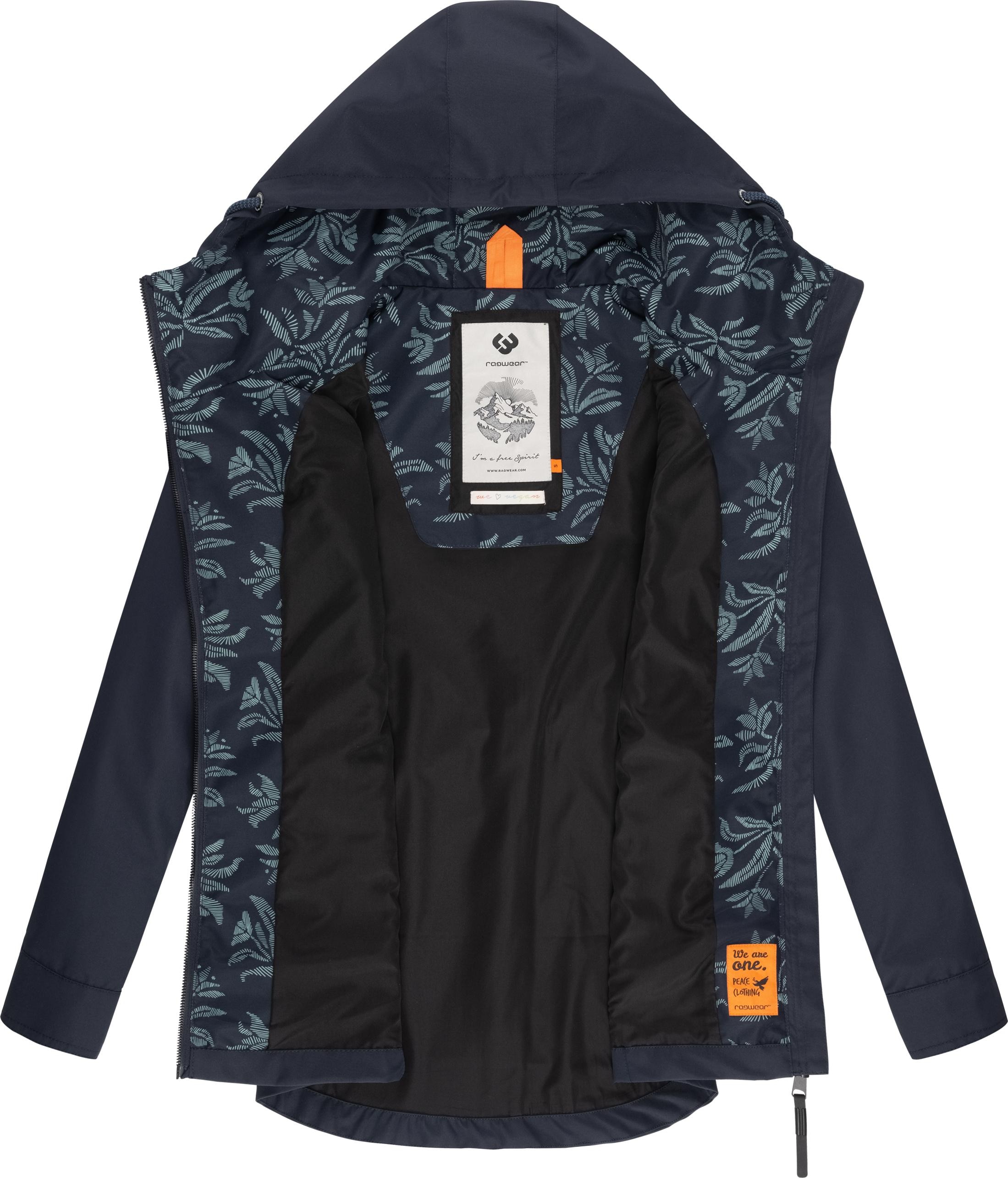 Ragwear Outdoorjacke »Monadis«, mit Kapuze, Leichte Damen Übergangsjacke mit wasserdichtem Obermaterial