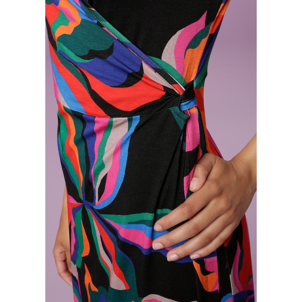 Aniston CASUAL Jerseykleid, in Wickeloptik mit Schlitz bis zum Taillenknoten - NEUE KOLLEKTION