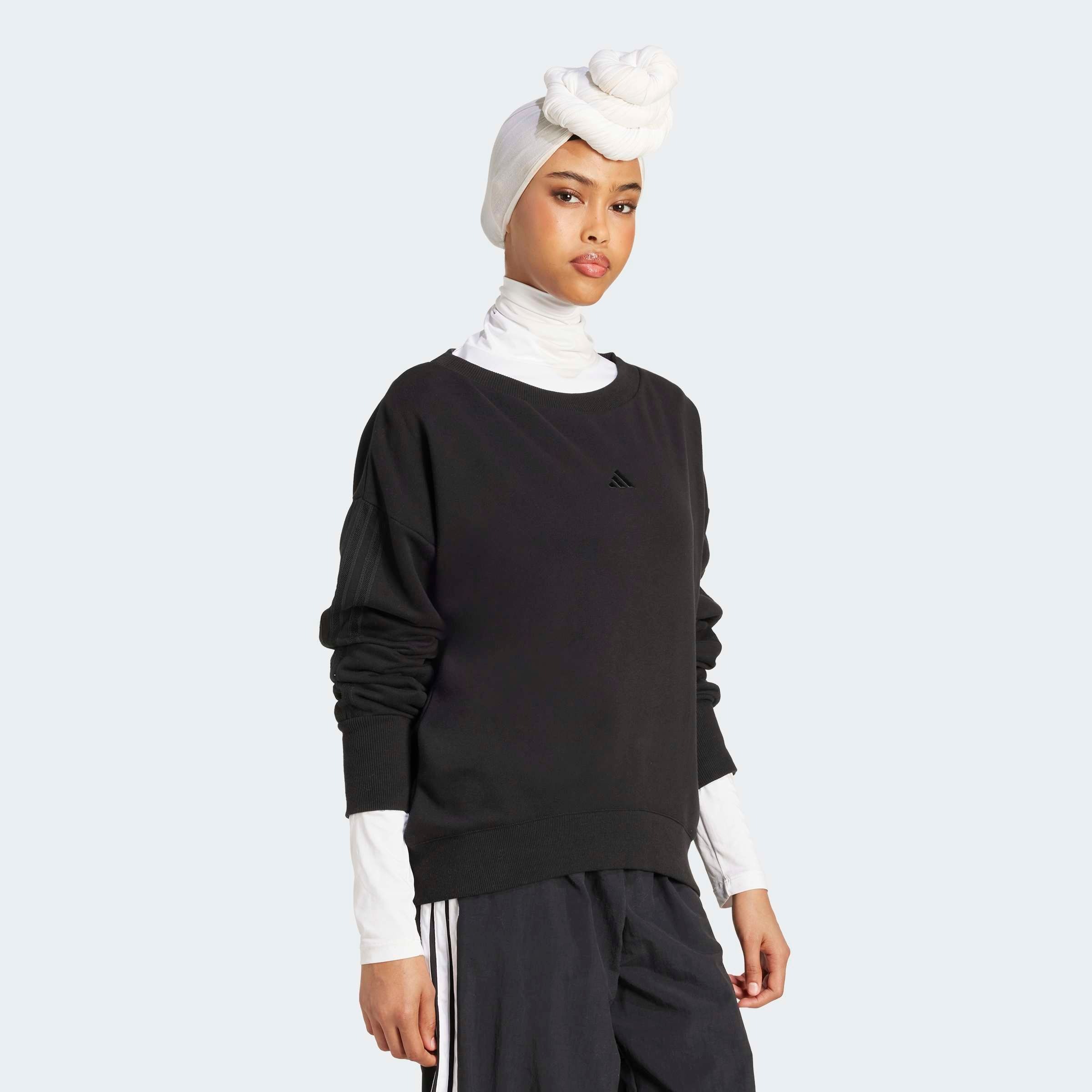 adidas Sportswear Sweatshirt "W CO FT SWT", sportlicher Stil, Bootsausschni günstig online kaufen