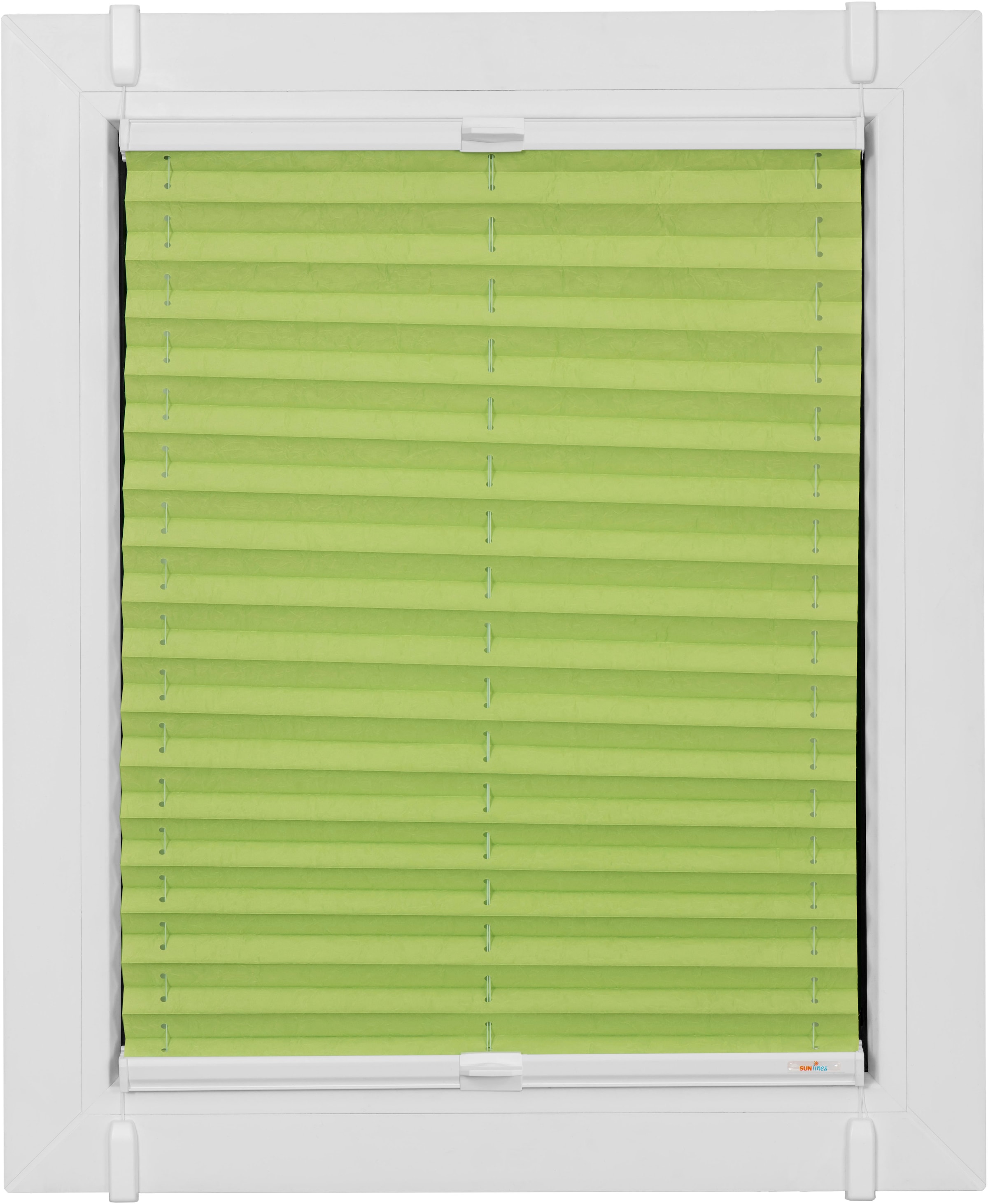 sunlines "One Size Style Crush" blickdicht ohne Bohren verspannt Zubehörfarbe weiß, zum Klemmen