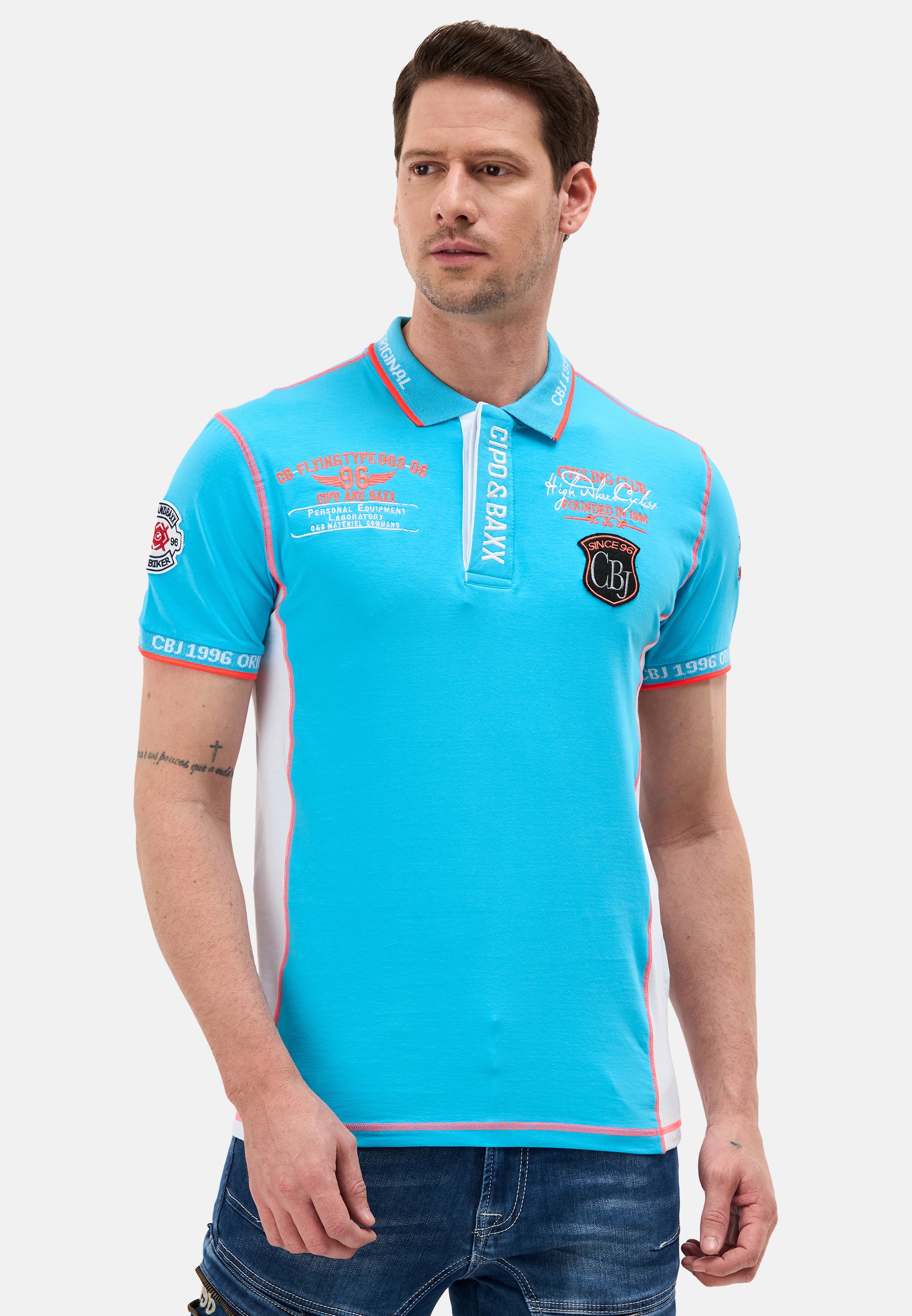 Cipo & Baxx Polo Shirt Turquoise XL 3