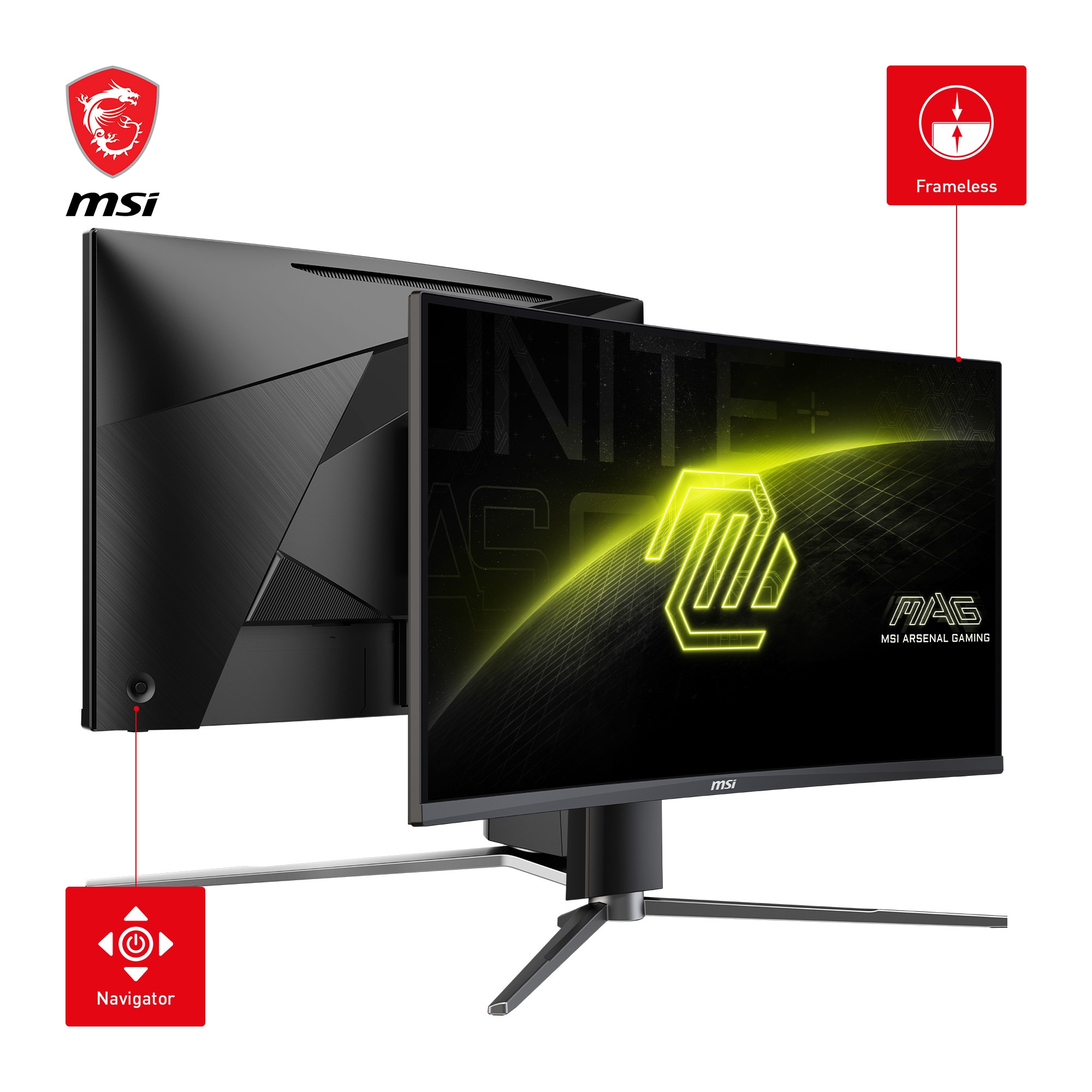 MSI Curved-Gaming-Monitor »MAG 27CQ6PF«, 69 cm/27 Zoll, 2560 x 1440 px, WQHD, 0,5 ms Reaktionszeit, 180 Hz, 3 Jahre Herstellergarantie, höhenverstellbar