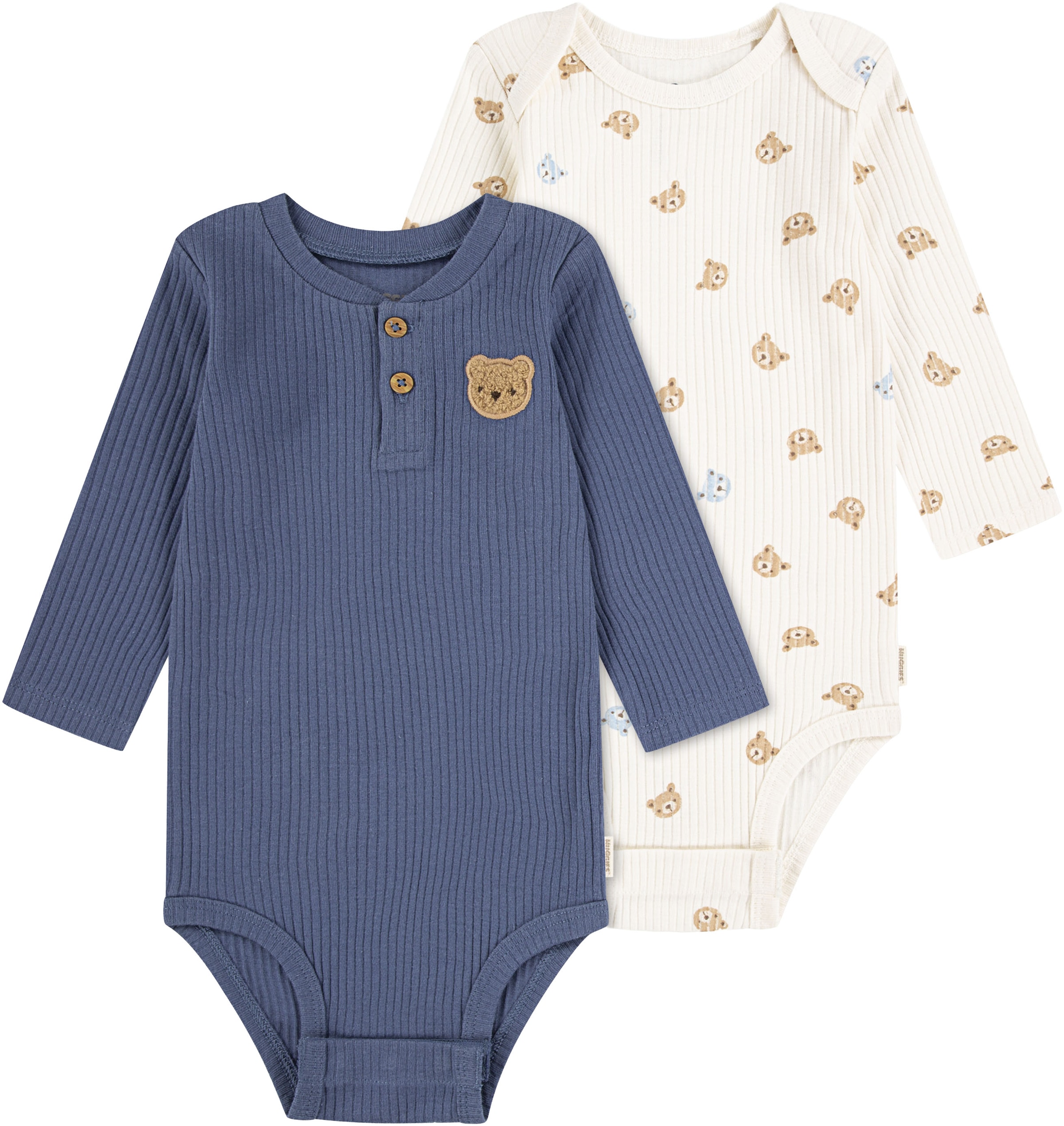 Huggies Babywear Langarmbody "Hugb 2PK Bodysuit" Packung, 2 Stk. In Gerippter Struktur