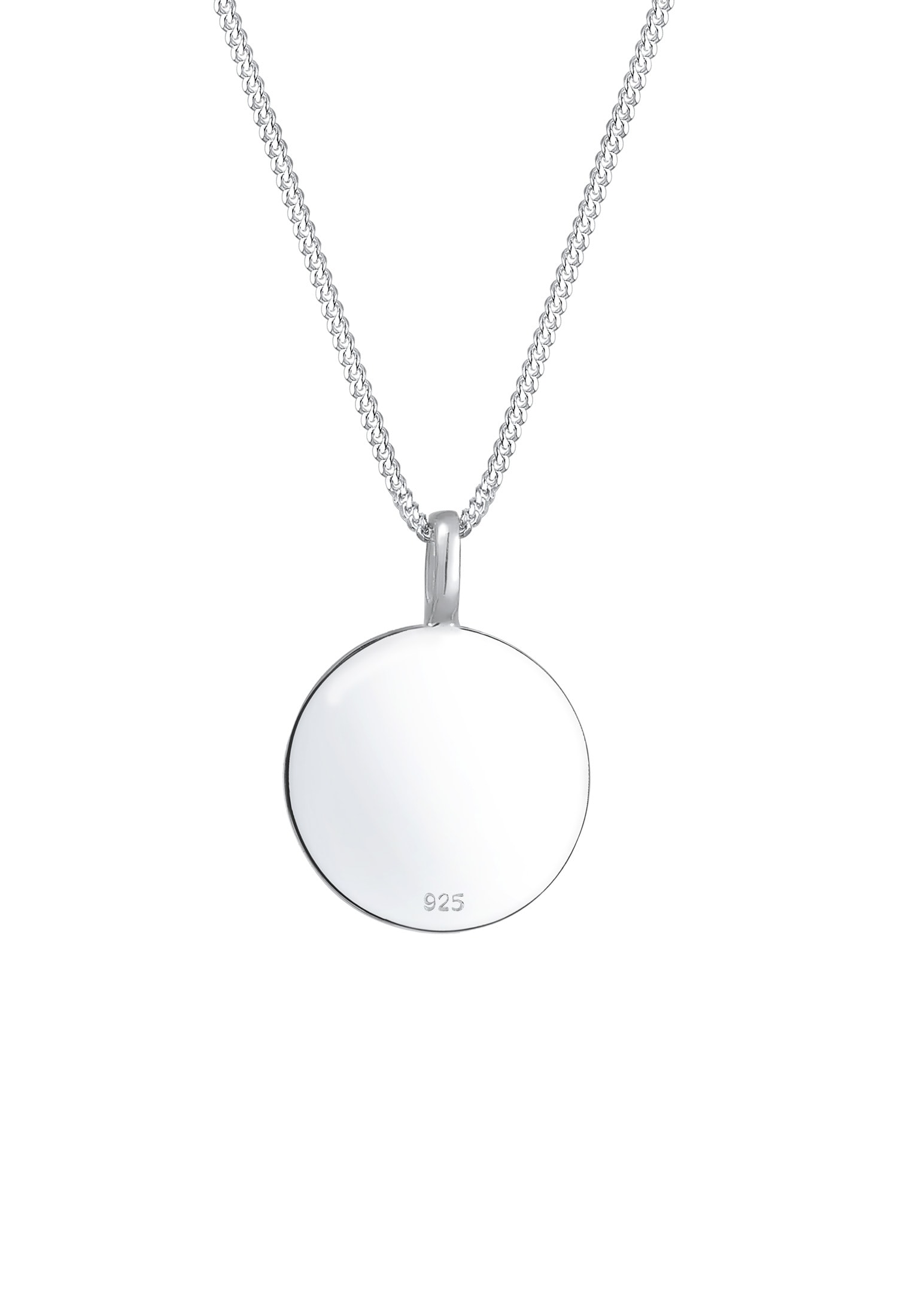 Elli Kette mit Anhänger »Weltkugel Anhänger Plättchen Rund 925 Silber«